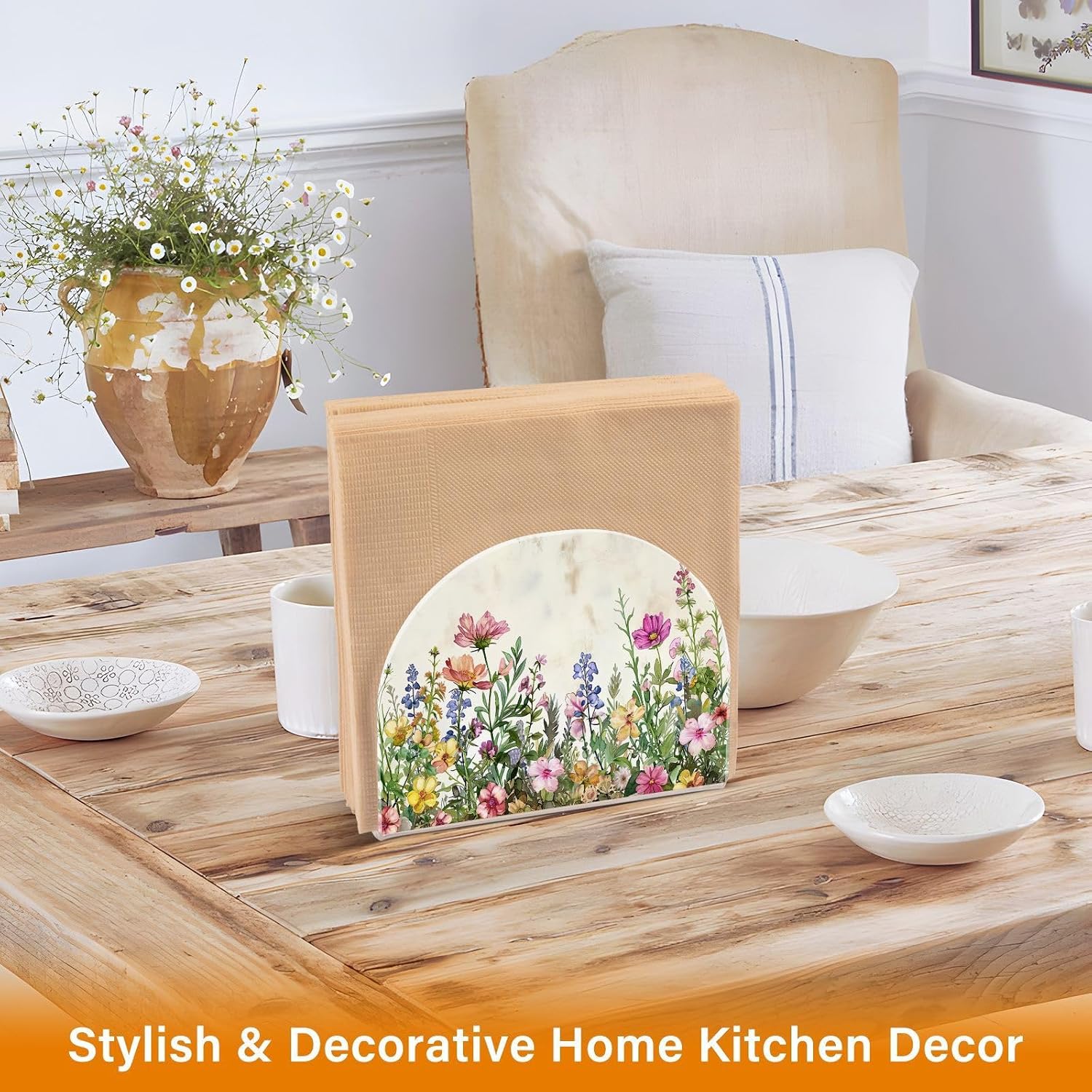 Napkin Holder / Table Napkin Holders / Spring Flowers