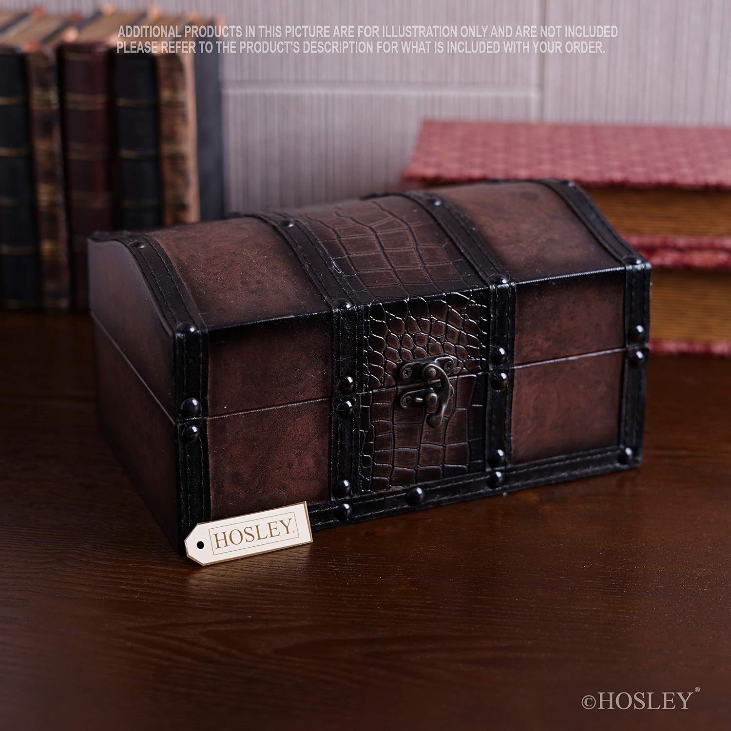 Decorative Wooden Storage Box / Brown / 9 Inch