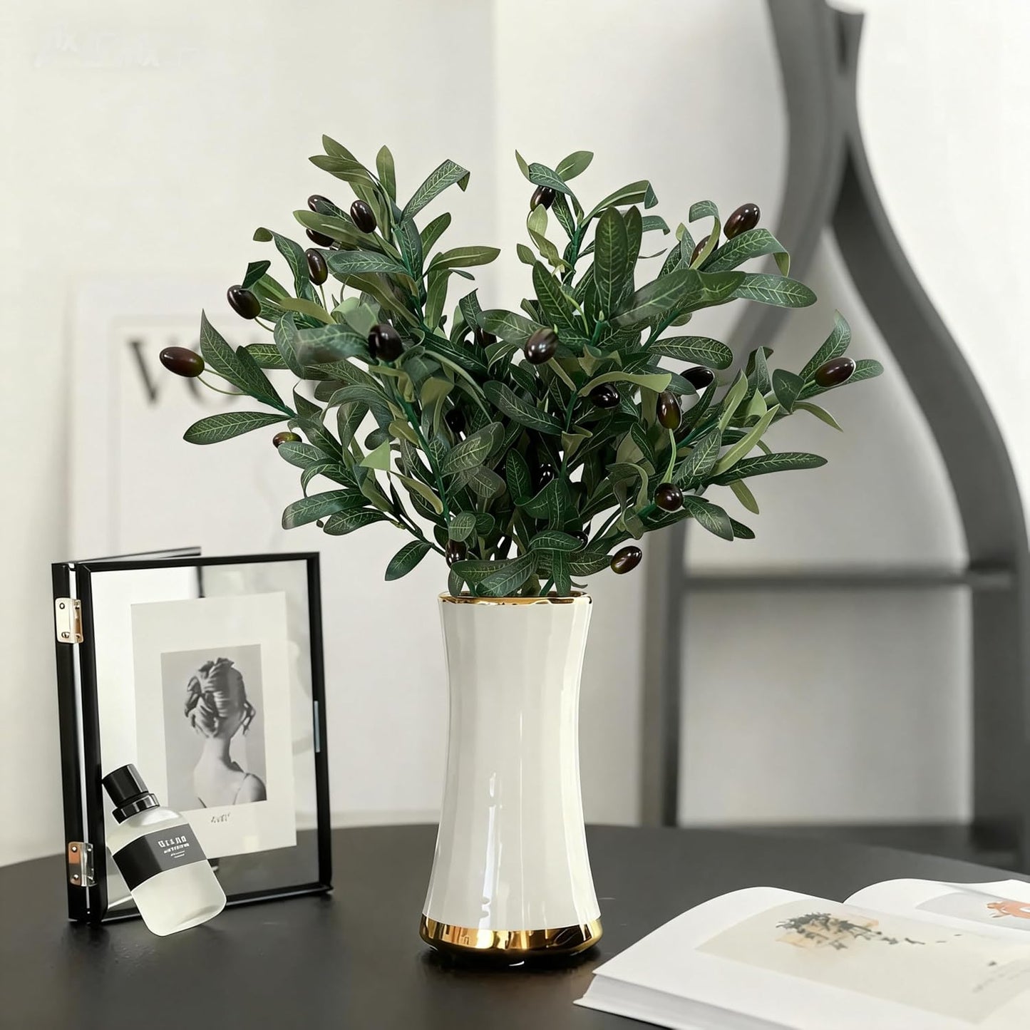 Faux Plant Stems / Green / 28.34 Inch / Set of 8