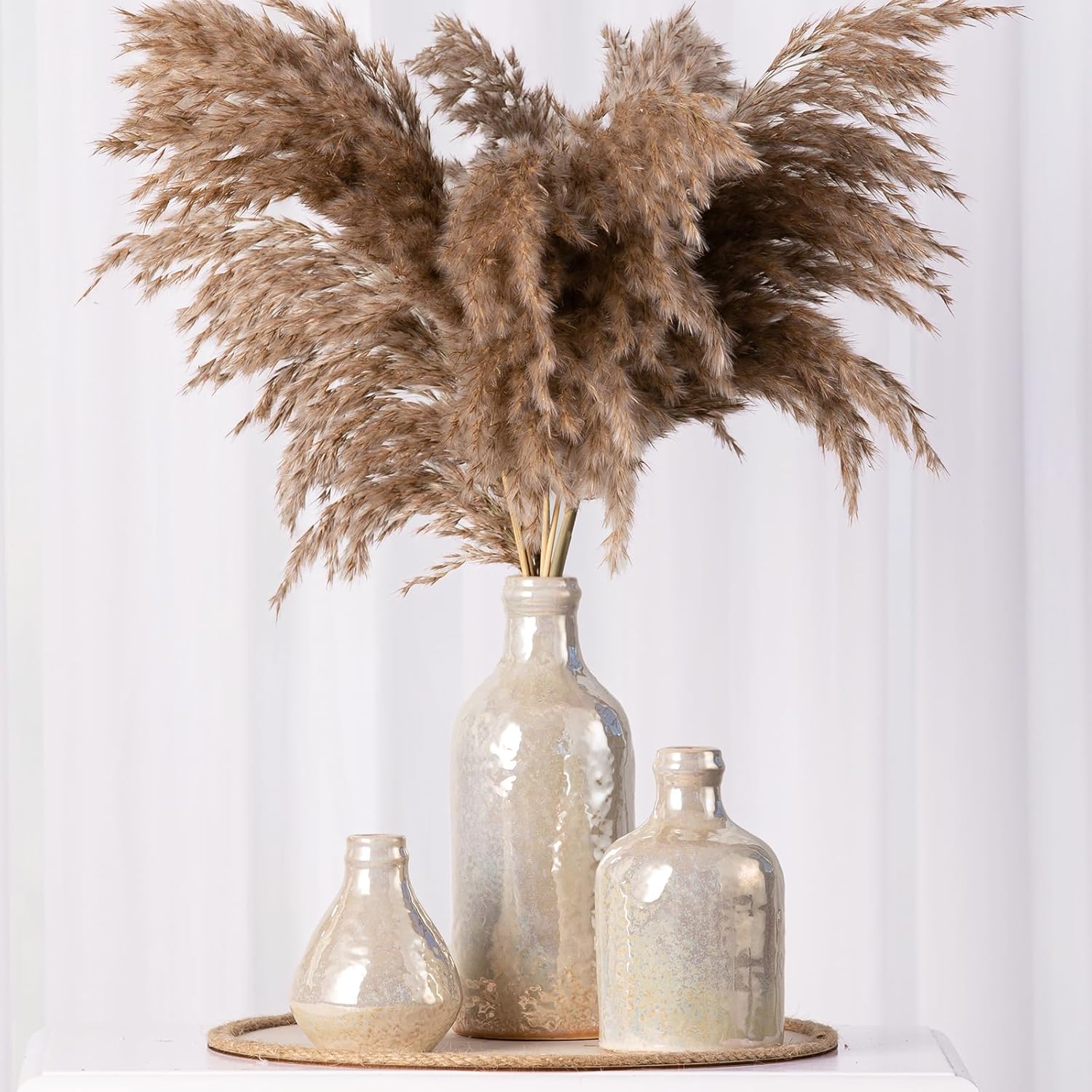 Ceramic Vase / 009-white / Set of 3