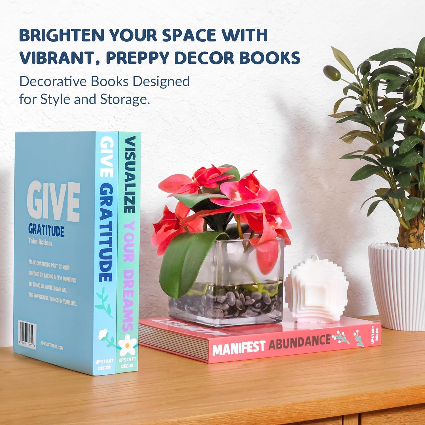 Preppy Décor Aesthetic Decorative Books Faux/Fake Books for Decoration Book Decor / Set of 3