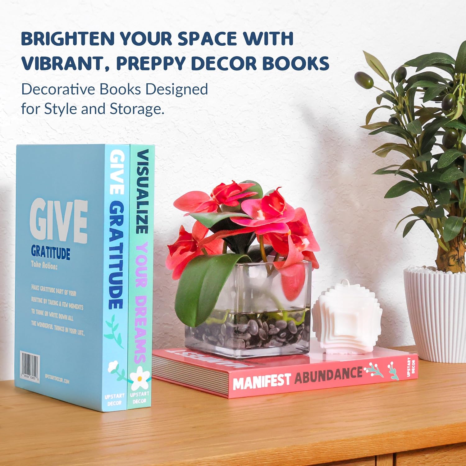 Preppy Décor Aesthetic Decorative Books Faux/Fake Books for Decoration Book Decor / Set of 3