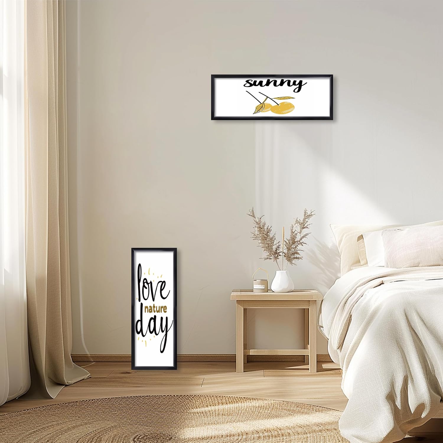 HEART ART 8x24 Picture Frames Without Mat Set of 4, Black | picture frames 8 x 24 Picture Frames