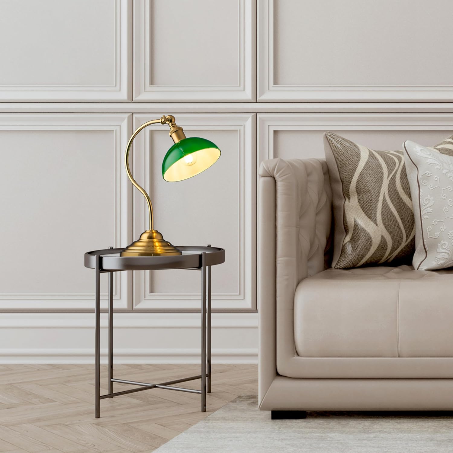 O'Bright Bankers - Cordless LED Table Lamp, Battery-Operated, Rechargeable, 3-Level Dimming, Universal USB-C Charging