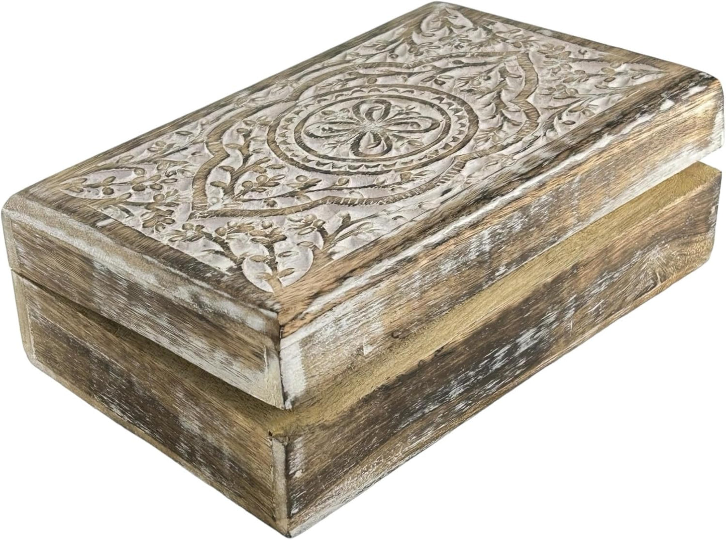 Wooden Mini Jewellery Box Floral Design-Trinket Box for Ladies-Jewellery Storage / Butterfly
