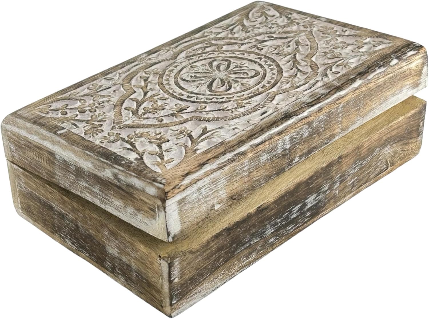 Wooden Mini Jewellery Box Floral Design-Trinket Box for Ladies-Jewellery Storage / Butterfly
