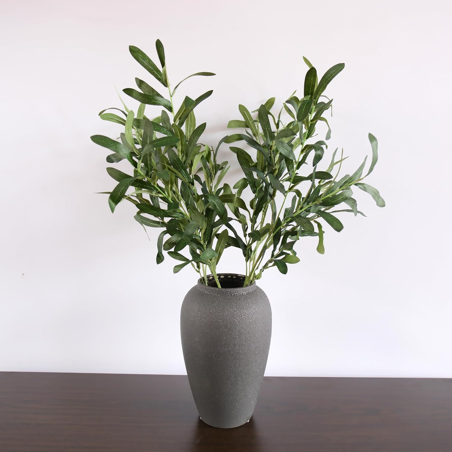 Tall Faux Greenery Branches Stems Fake Olive Branches Artificial Plants / Green / 36 Inch / Set of 4