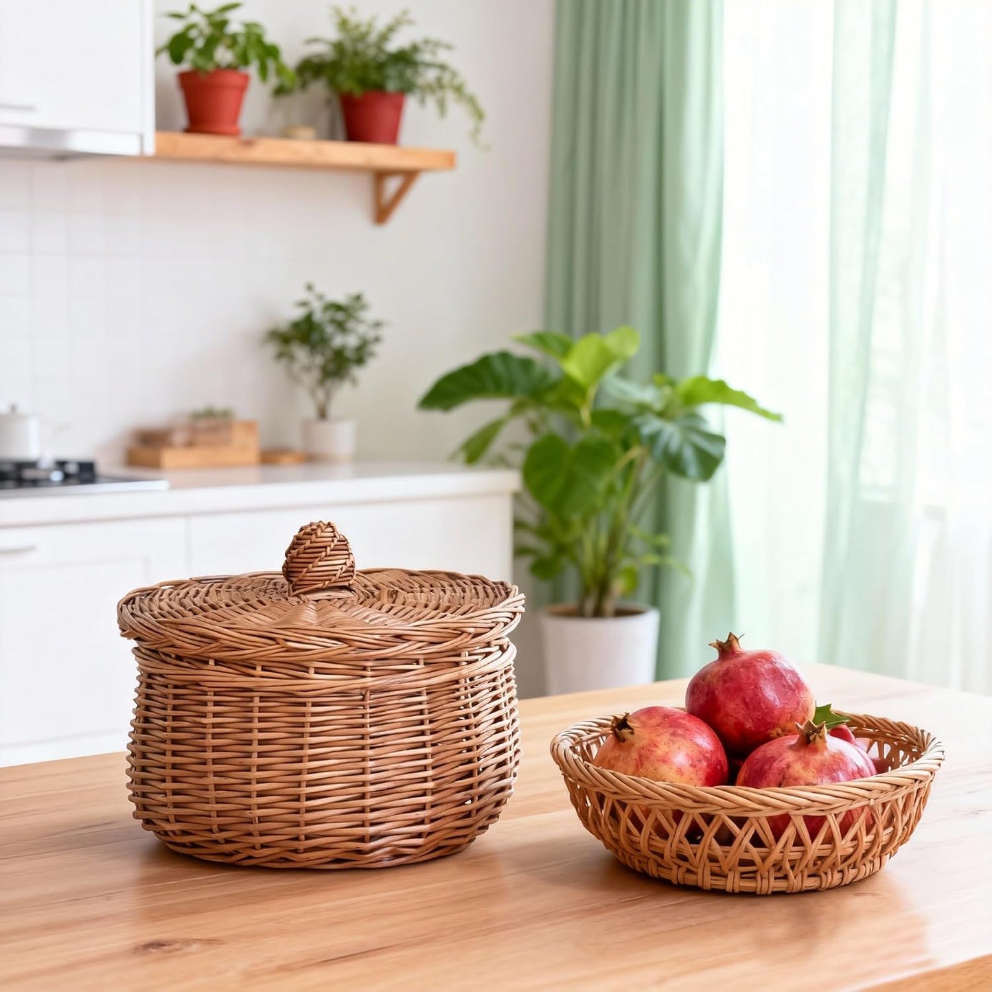 Handwoven Wicker Egg Basket