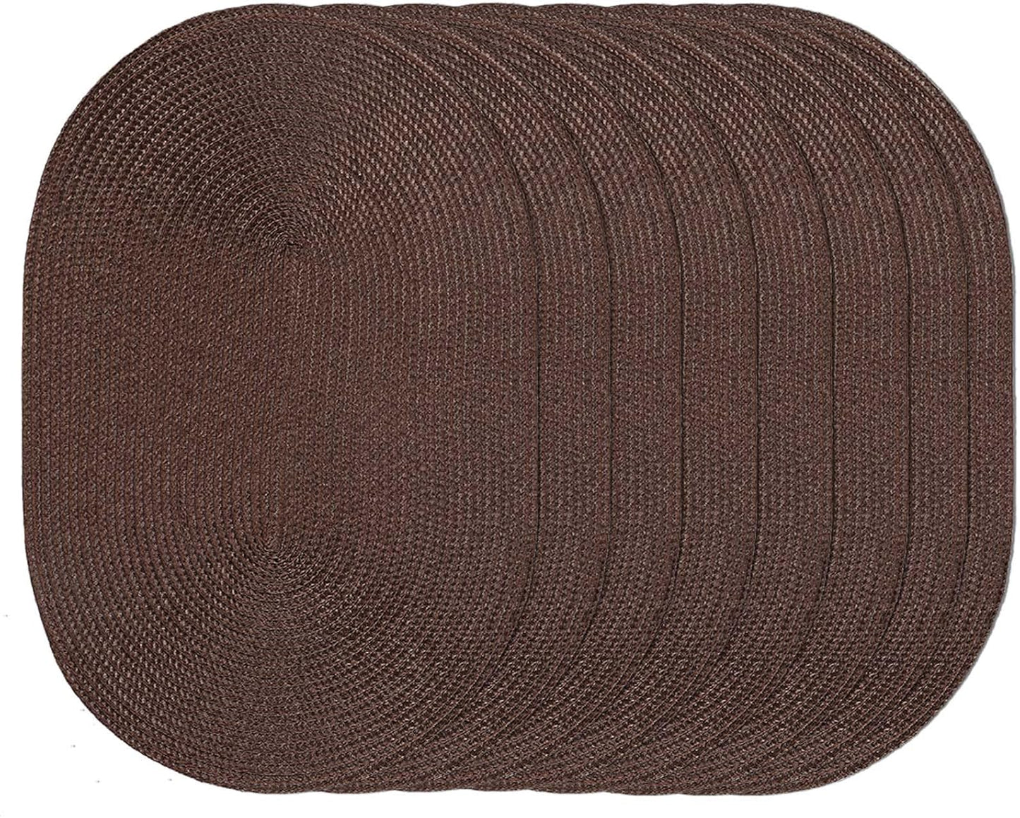 AHHFSMEI Placemats Set of 8 for Dining Table Washable Woven Non-Slip 18x12 inches Placemat Heat-Resistant Durable Table