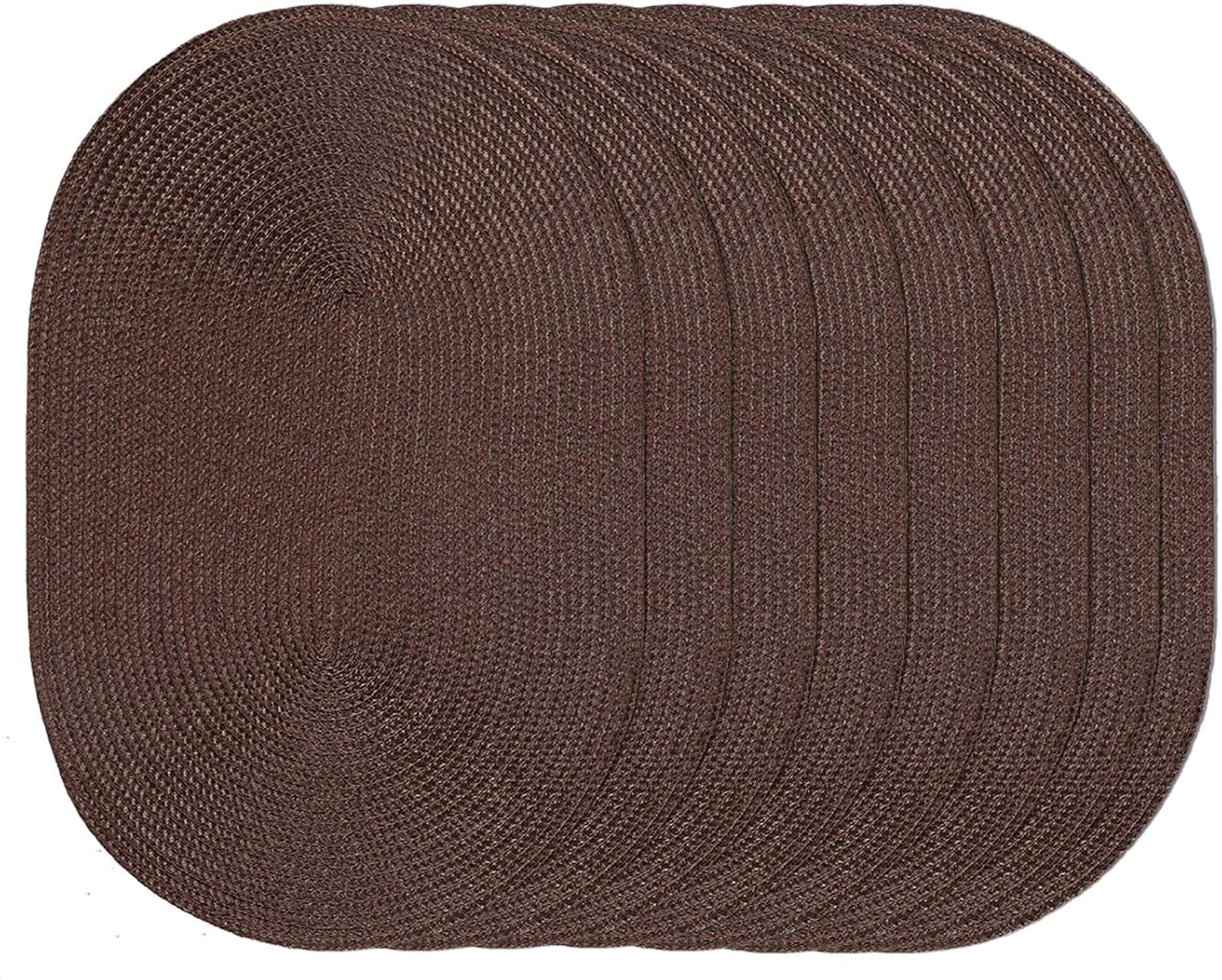 AHHFSMEI Placemats Set of 8 for Dining Table Washable Woven Non-Slip 18x12 inches Placemat Heat-Resistant Durable Table