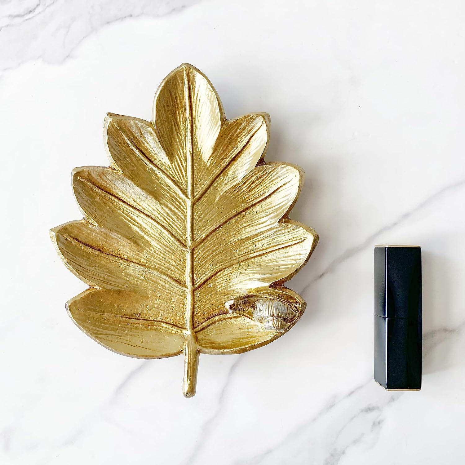 Trinket Dish Mini Tray for Christmas Birthday / Leaf with Snail
