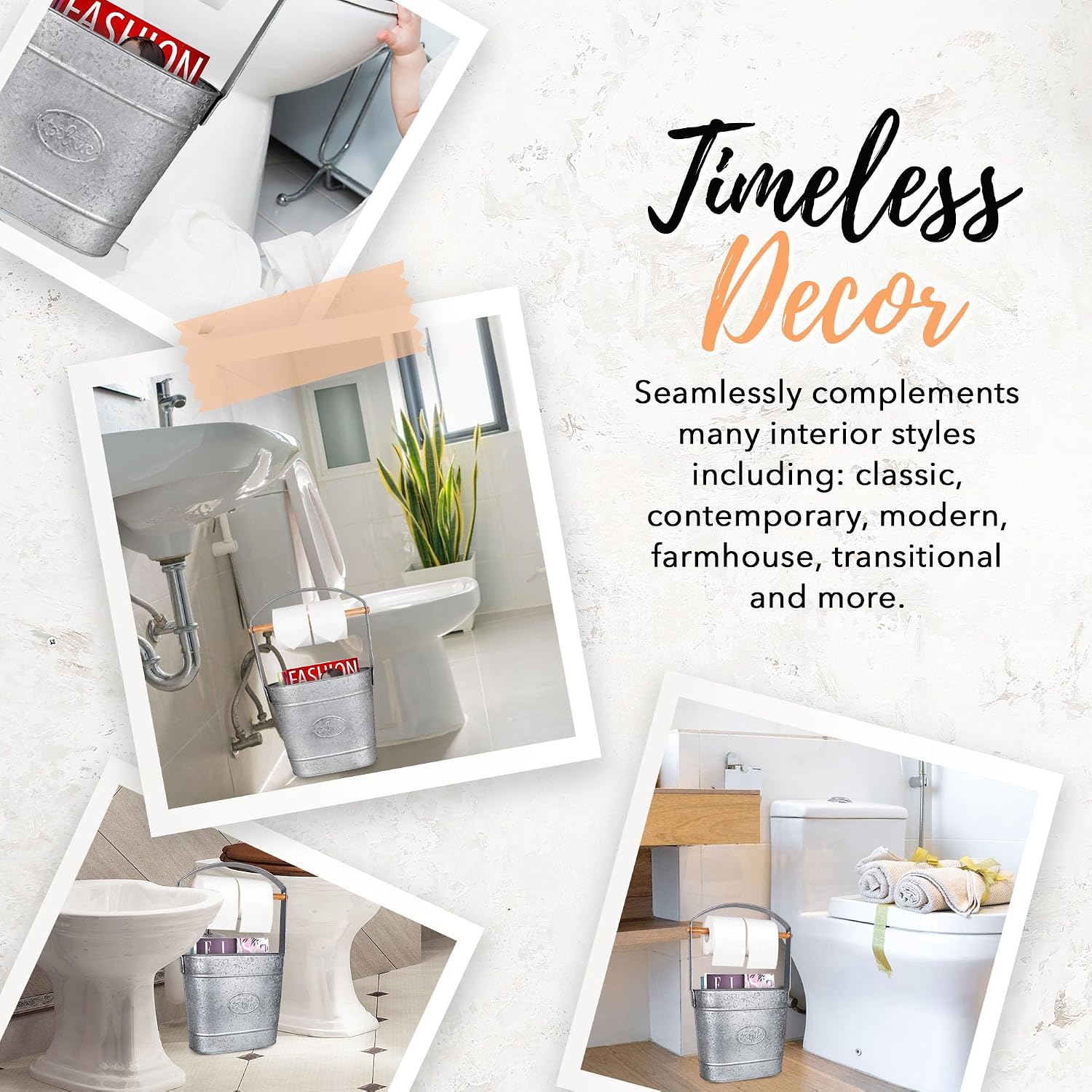 Autumn Alley Farmhouse Toilet Paper Holder - Free Standing With Reserve Storage for Mega Rolls, Magazines - Bathroom