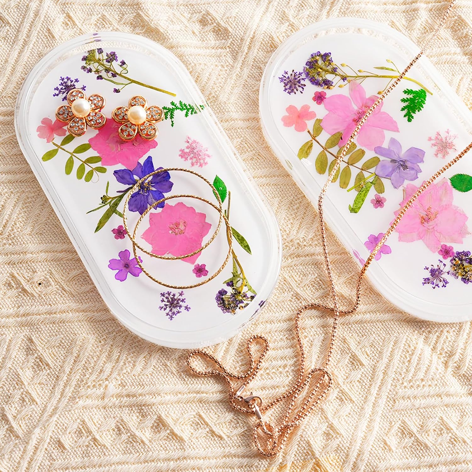 Jewelry Ring Trinket Dish ：Gift for Bride Wedding Engagement Mother Best Friend / White