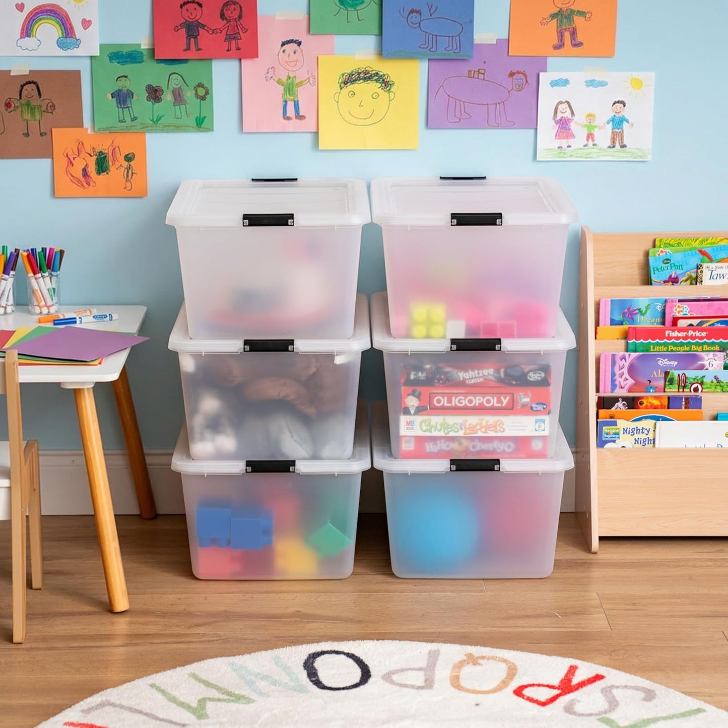 Craft Storage Bins / 32.5 Qt / Set of 6