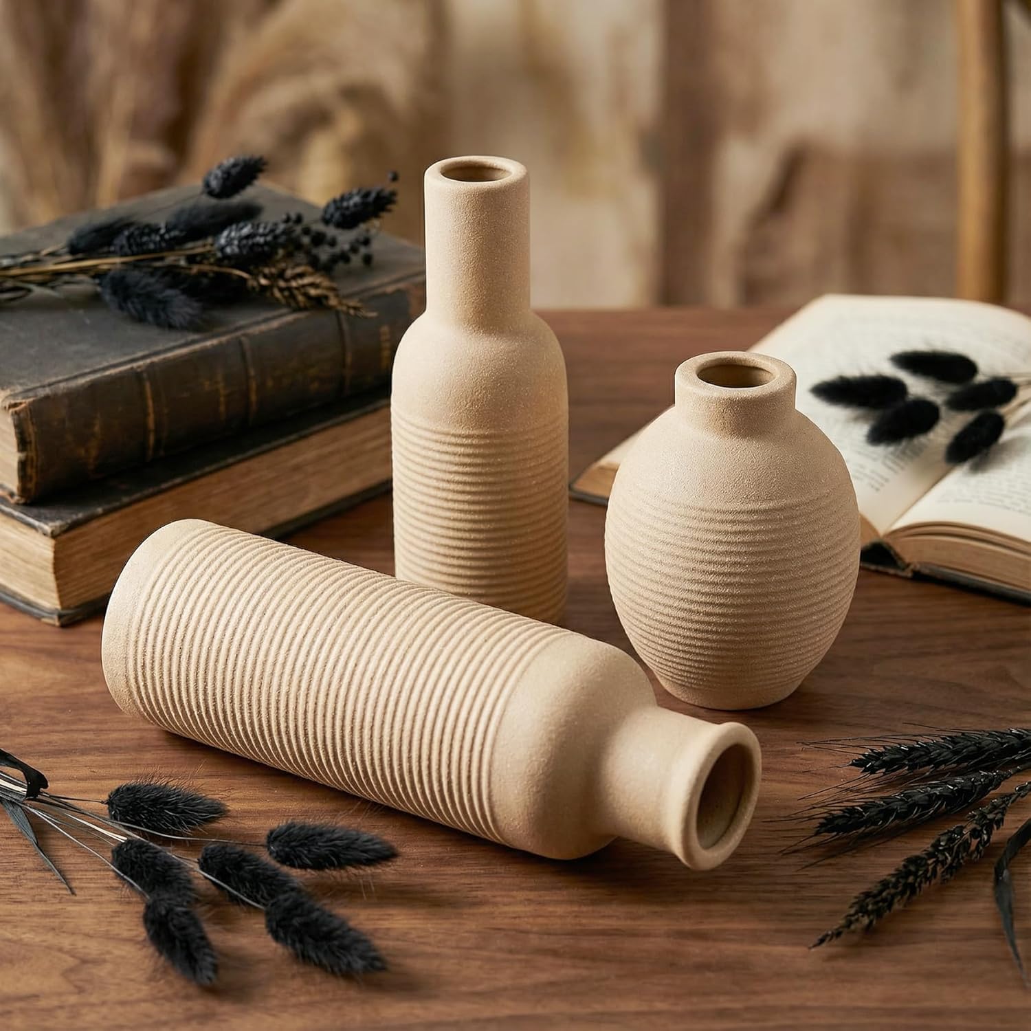 Rustic Farmhouse Vase / Retro / Set of 3