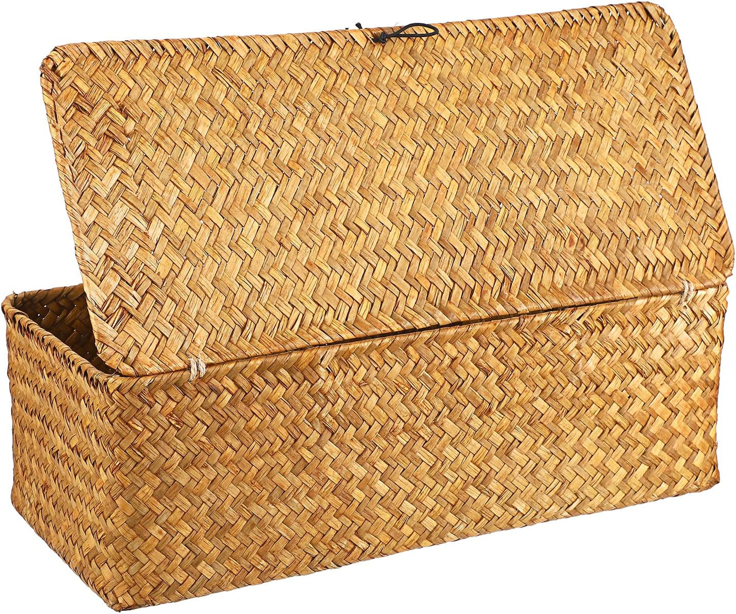 Seagrass Storage Basket Bin / Medium / Caramel