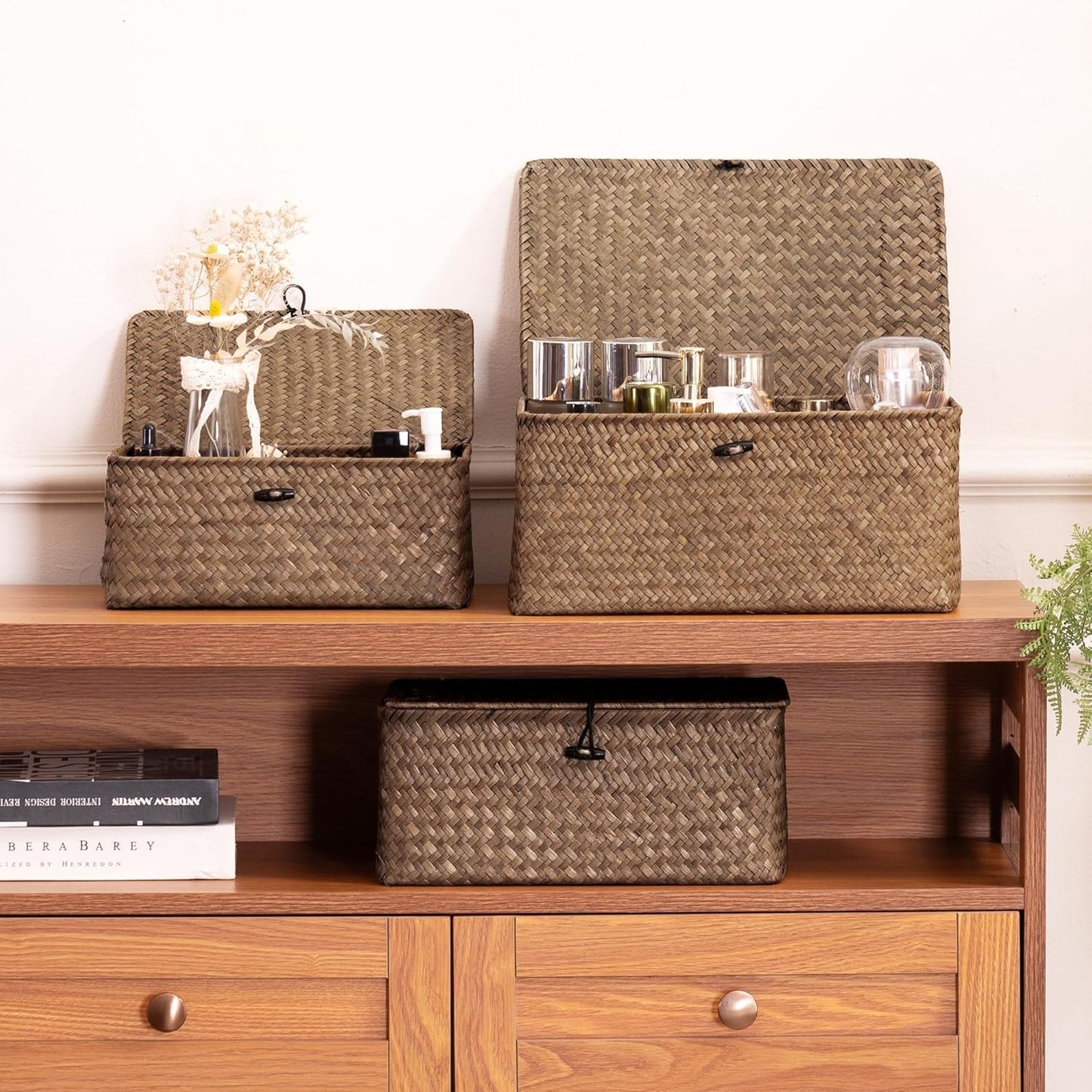 Seagrass Storage Baskets / Coffee* / Set of 3