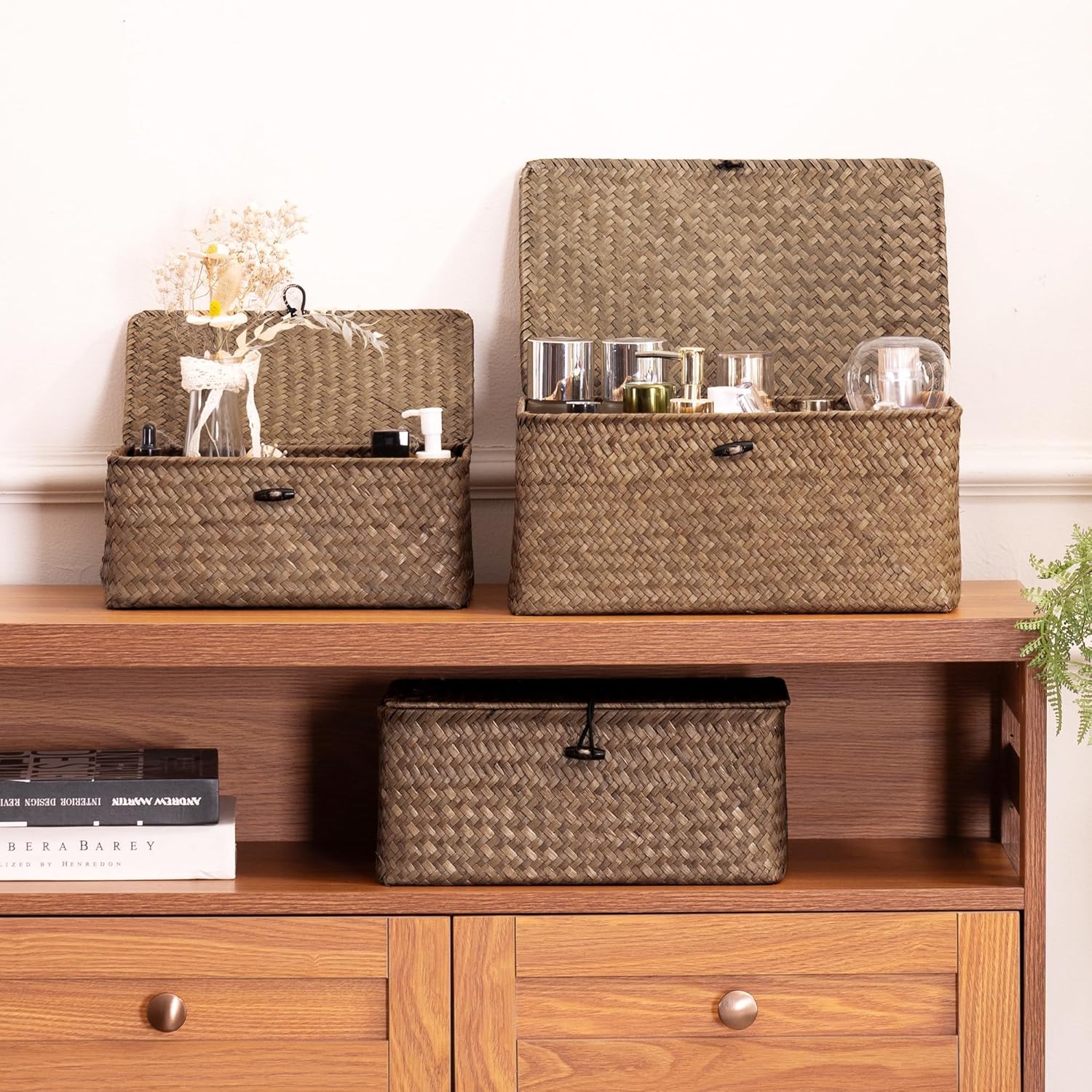 Seagrass Storage Baskets / Coffee* / Set of 3