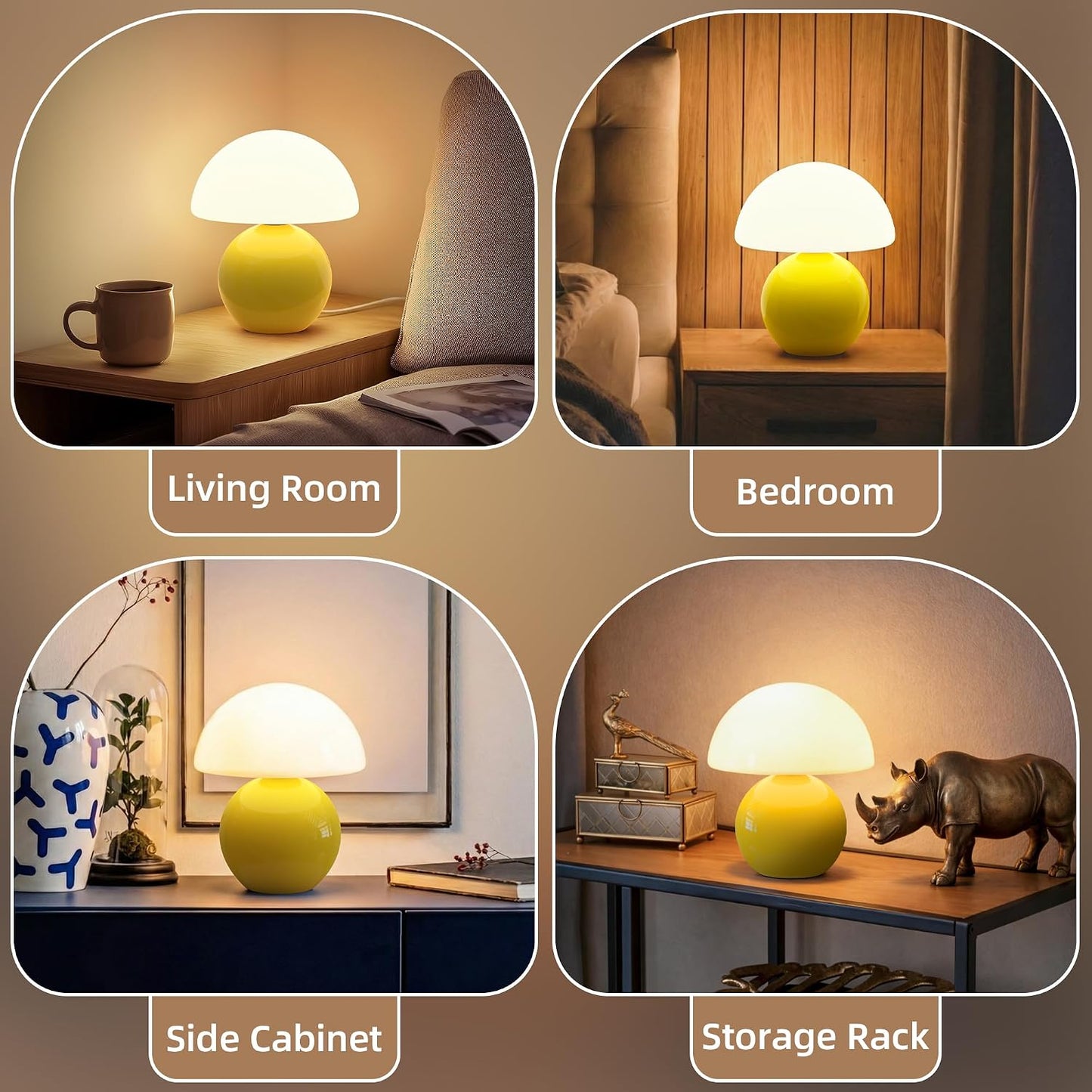 Mushroom Lamp Desk Lamp / Yellow