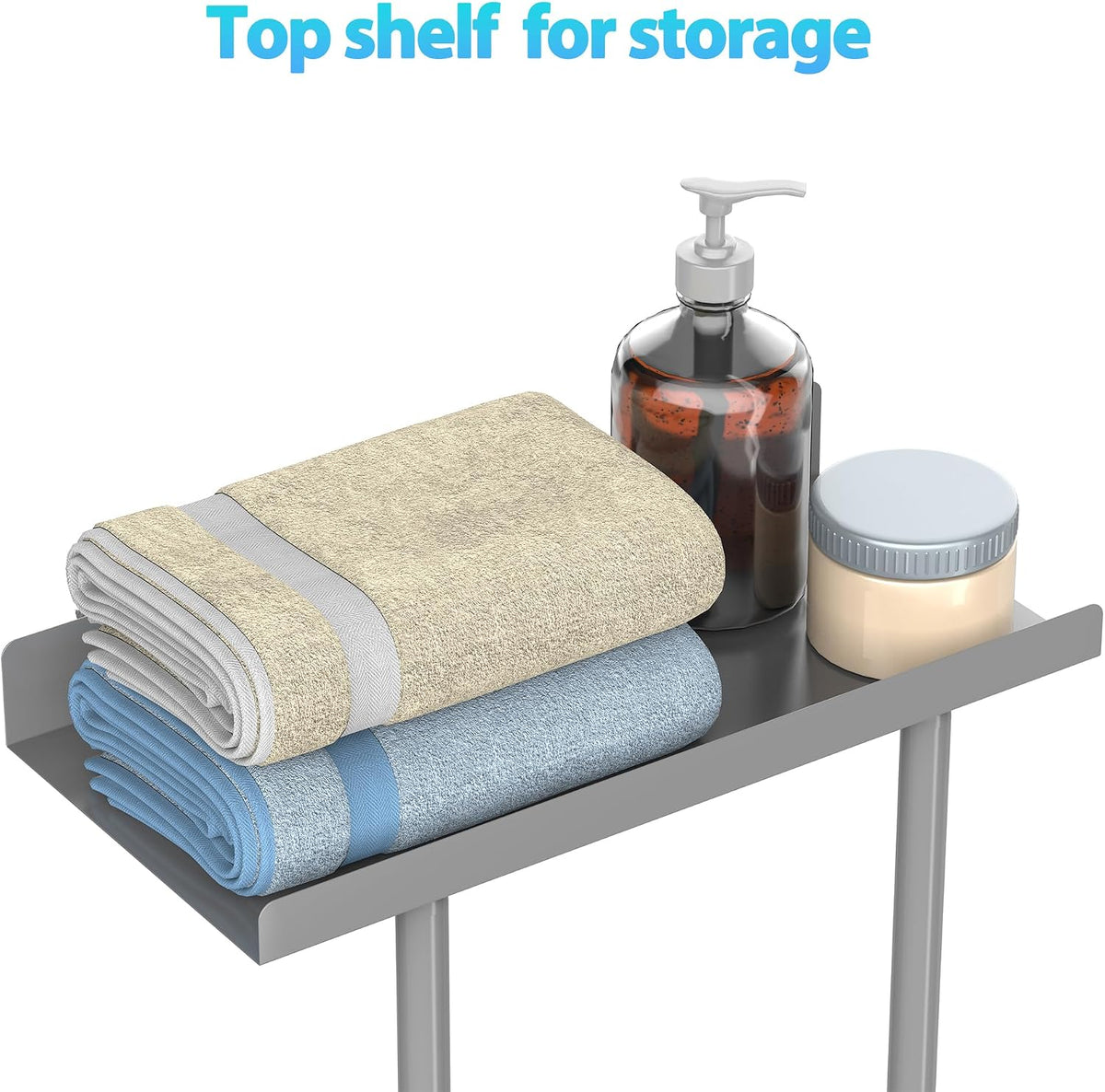 Liuoud Towel Rack for Bathroom, Wall Mounted Bath Towel Holder Storage Organizer for Rolled Towels, Vertical Towel Rack