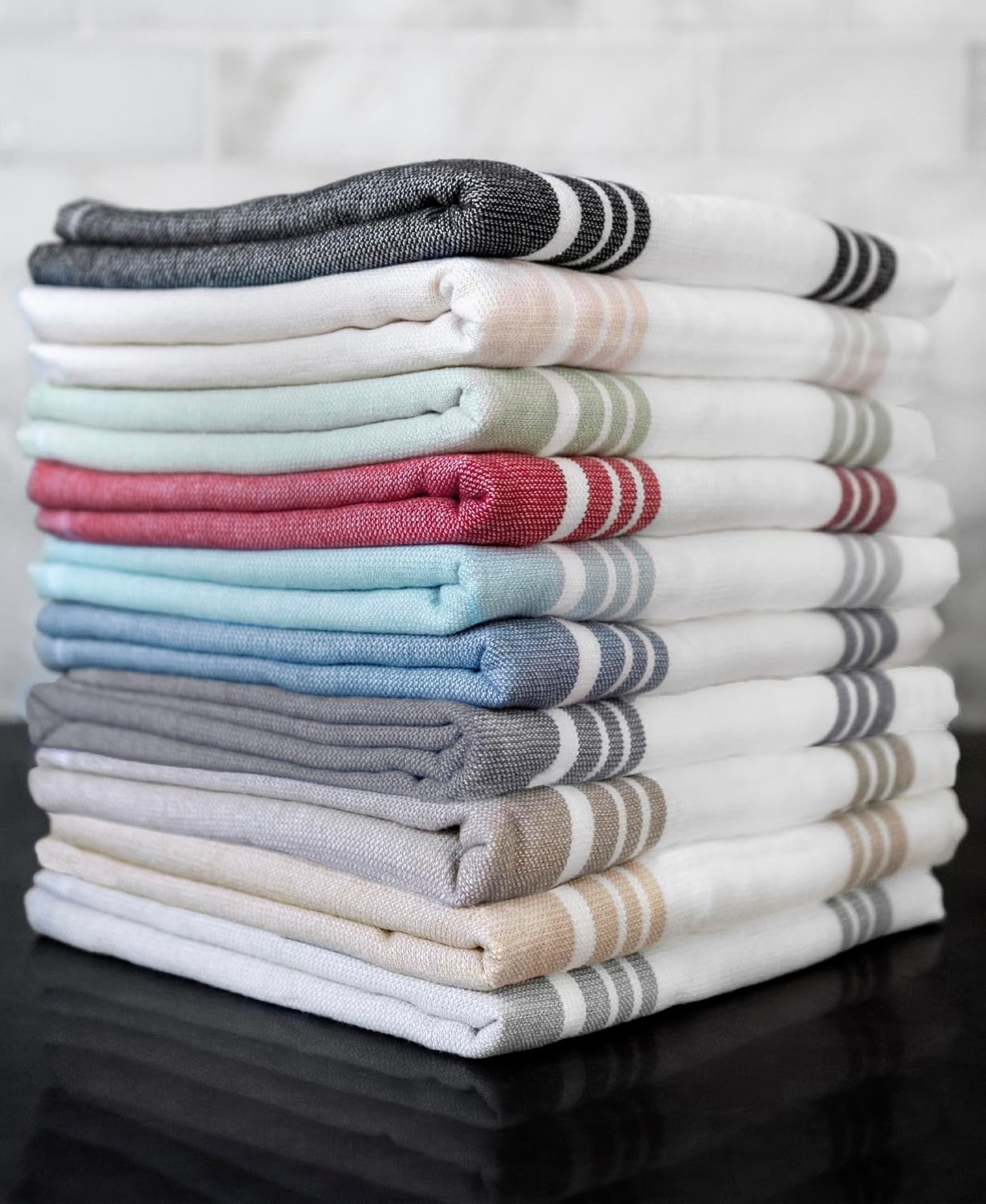All-Clad Dual-Purpose Kitchen Towels: Highly Absorbent - 100% Cotton, 17"x30" Dish Towels for Cleaning & Drying Dishes