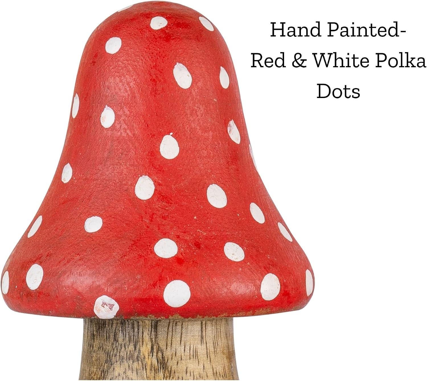 Wooden Mushroom Decor Figurines / Set of 3