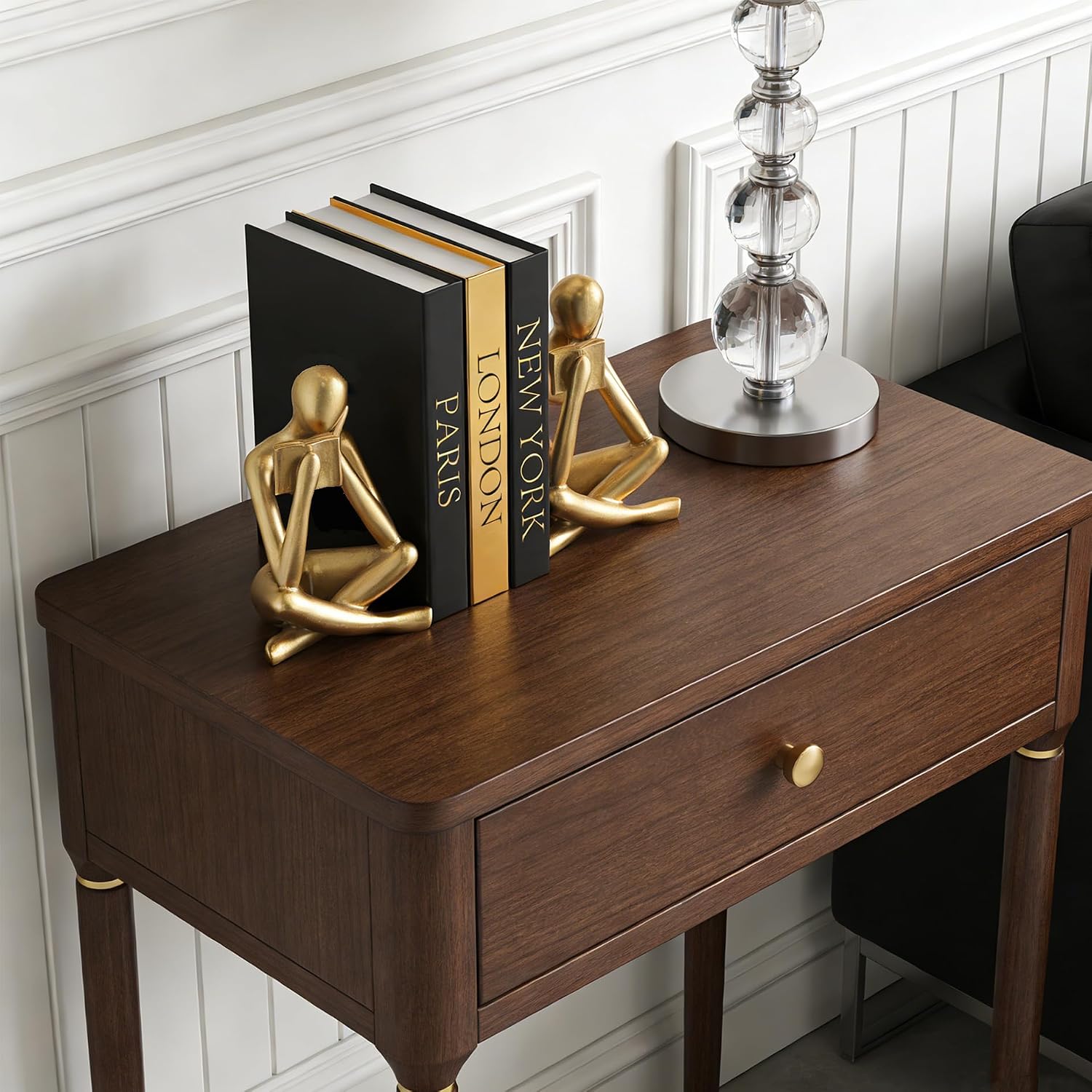Decorative Books / Stylish Fake Books of Room Decor Aesthetic / Black Golden / Set of 3