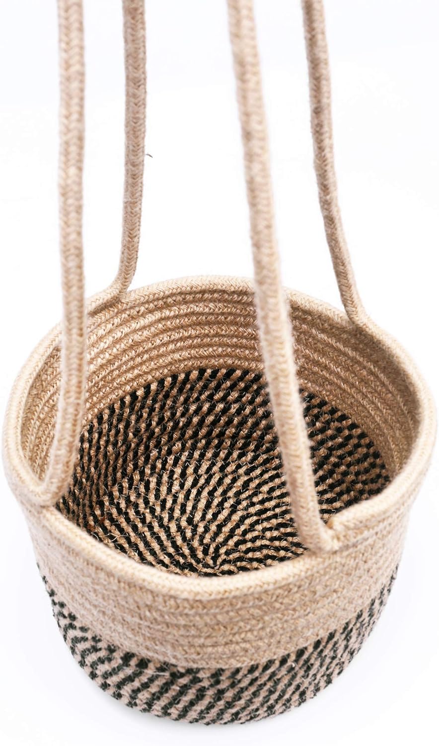 Hanging Planter Basket Rope Woven Plant Hangers Indoor Hanging Plant Holder Up to 7" Pot / Jute