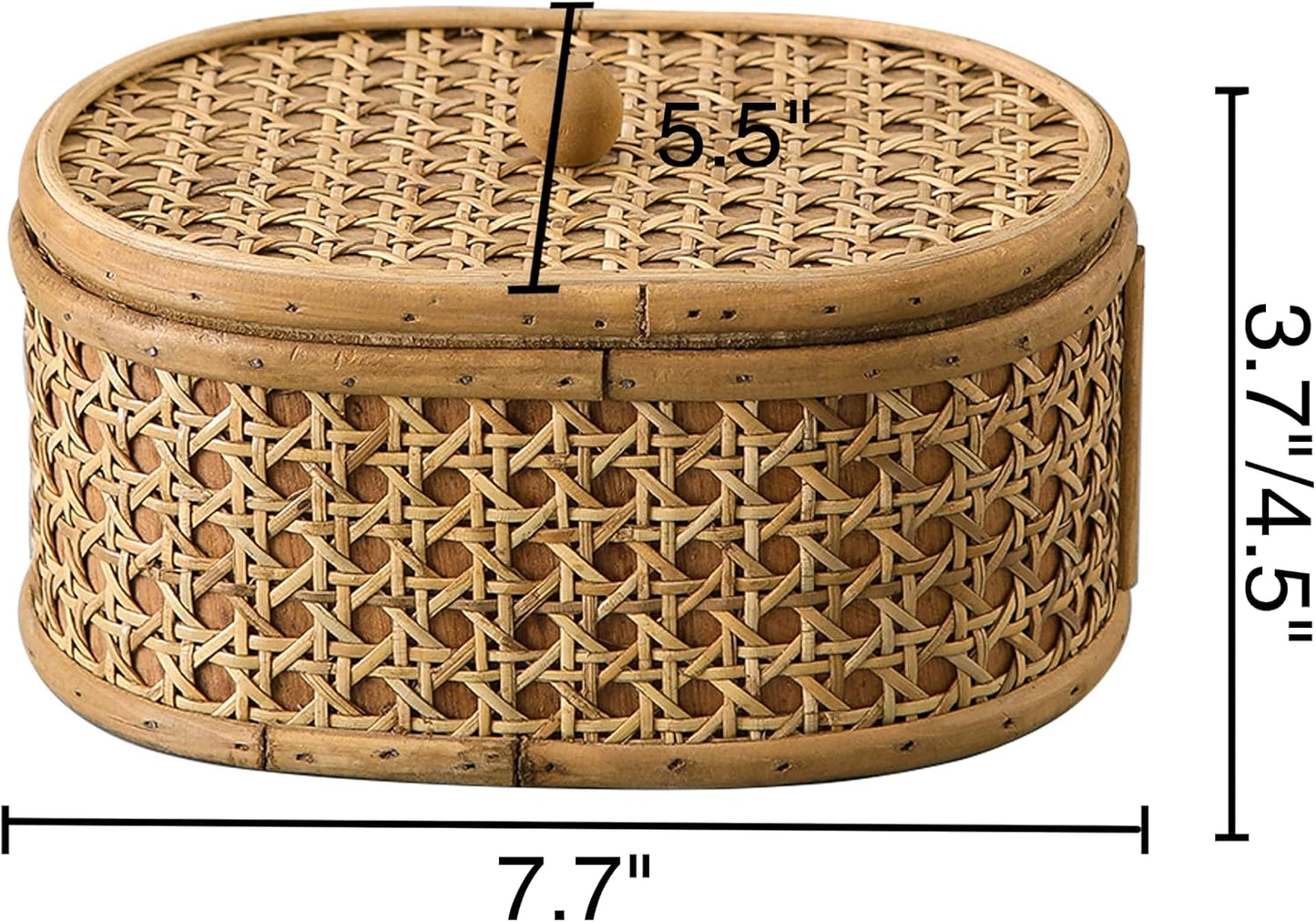 Hand-Woven Display Boxes for Organizing Jewelry / Classic Brown
