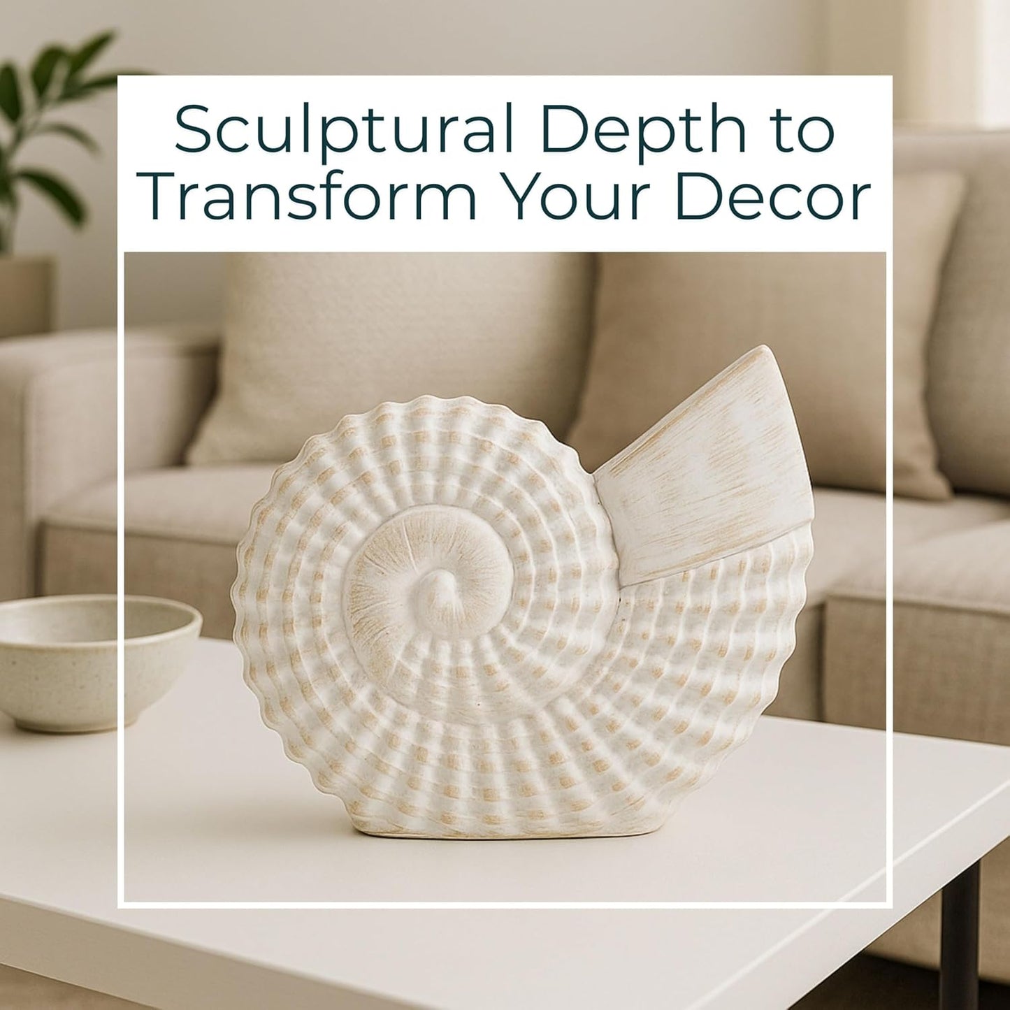 Figurines & Sculptures Home / Coastal Seashell Decorative Figurine