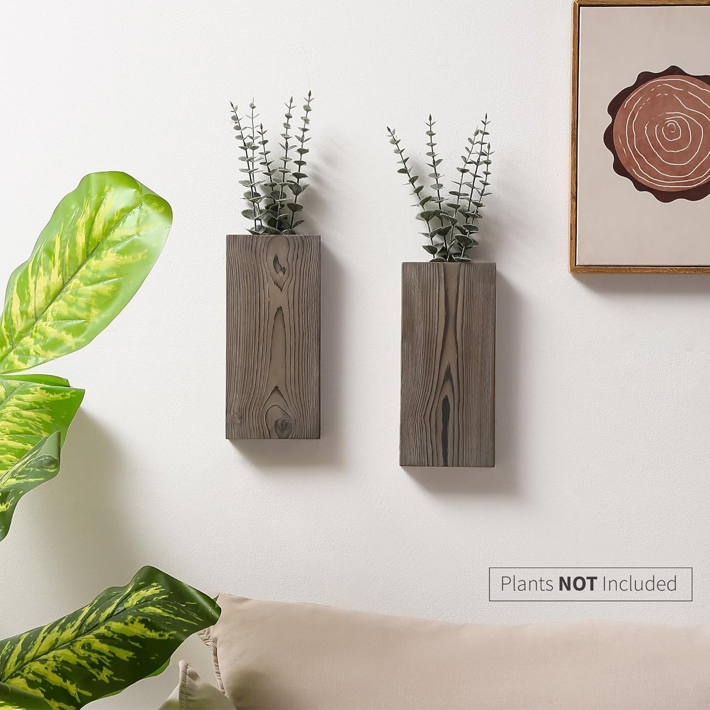 Wood Wall Planter / Ash Grey / Set of 2
