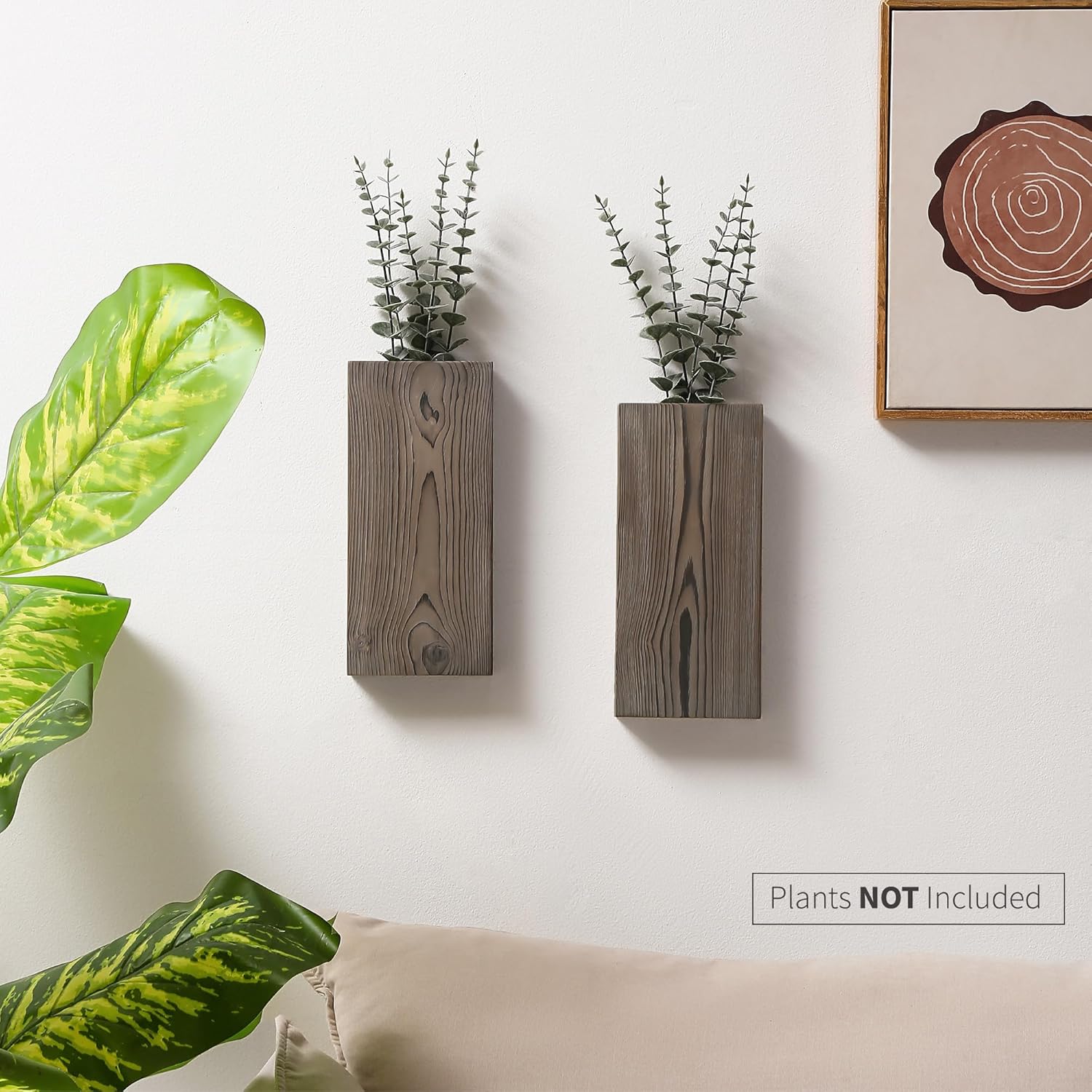 Wood Wall Planter / Ash Grey / Set of 2