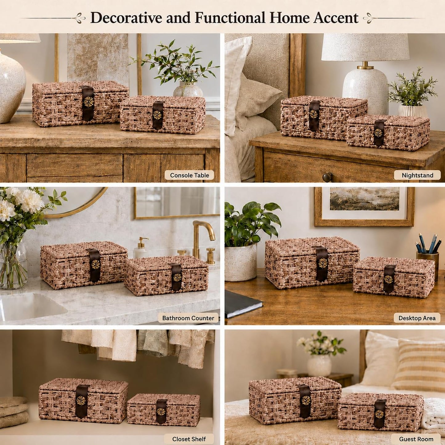 Wicker Storage Baskets / Set of 2