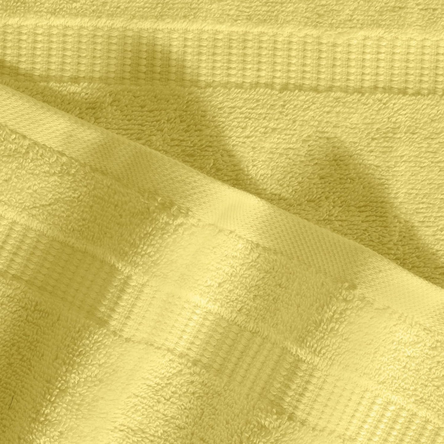 SALBAKOS 12-Piece 100% Turkish Cotton Washcloths and Face Towels, Yellow | 13x13 in Standard Size Small Towel