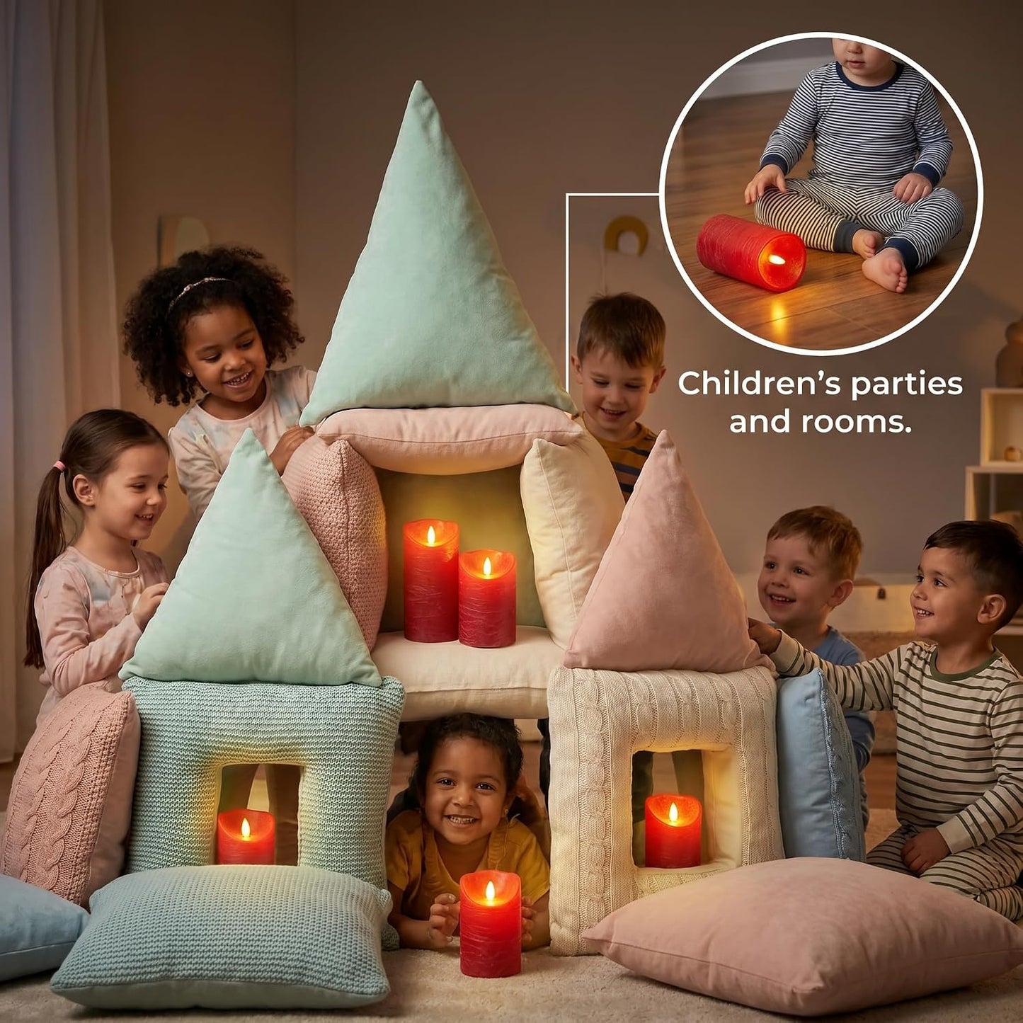 VENTA Flickering Flameless Candles with Remote Control - Led Candles Battery Operated - Battery Operated Candle for