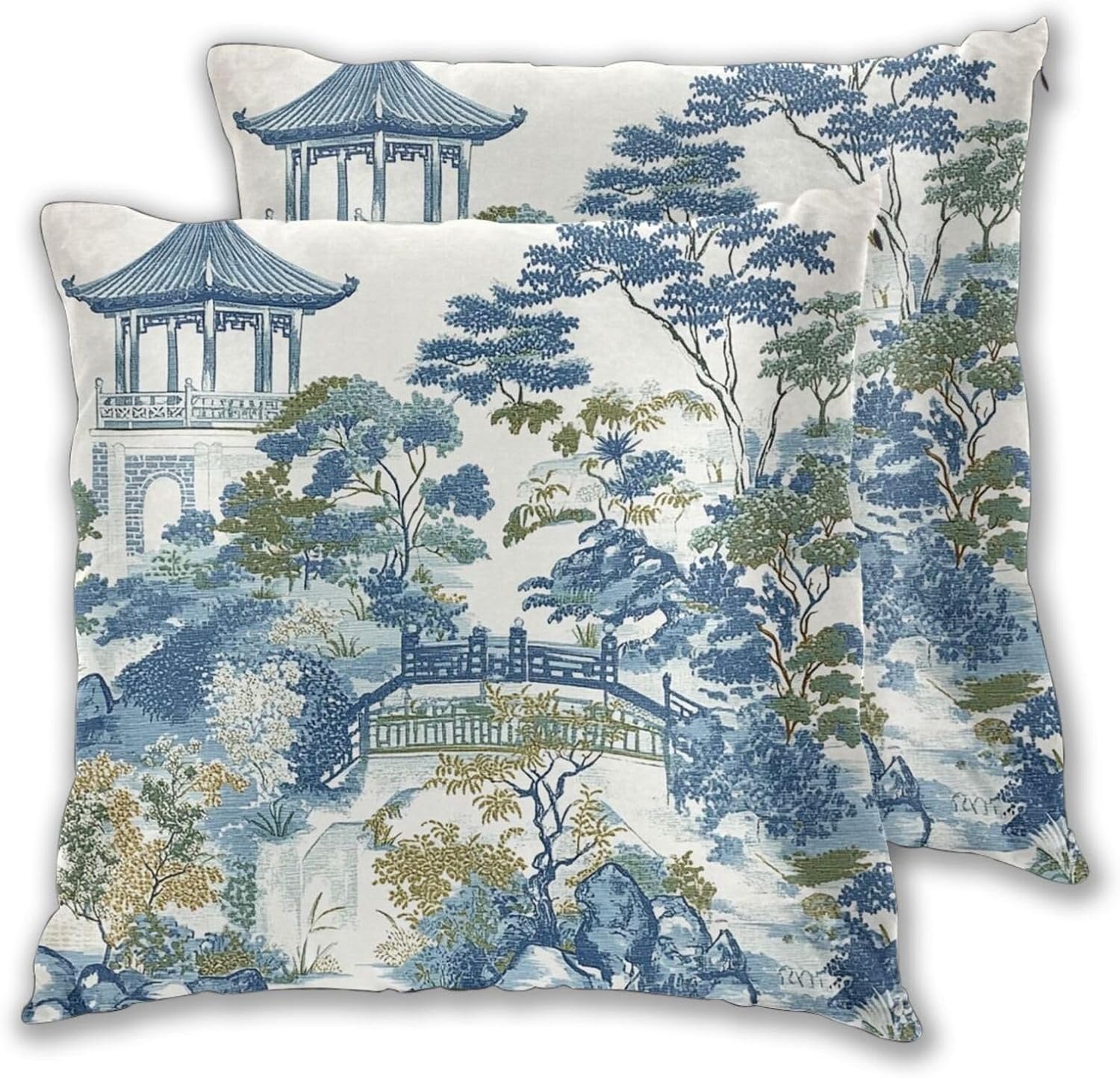 Throw Pillow Covers Pillow Cases Decoration Cushion Cover / Chinoiserie / 18 x 18 / Set of 2
