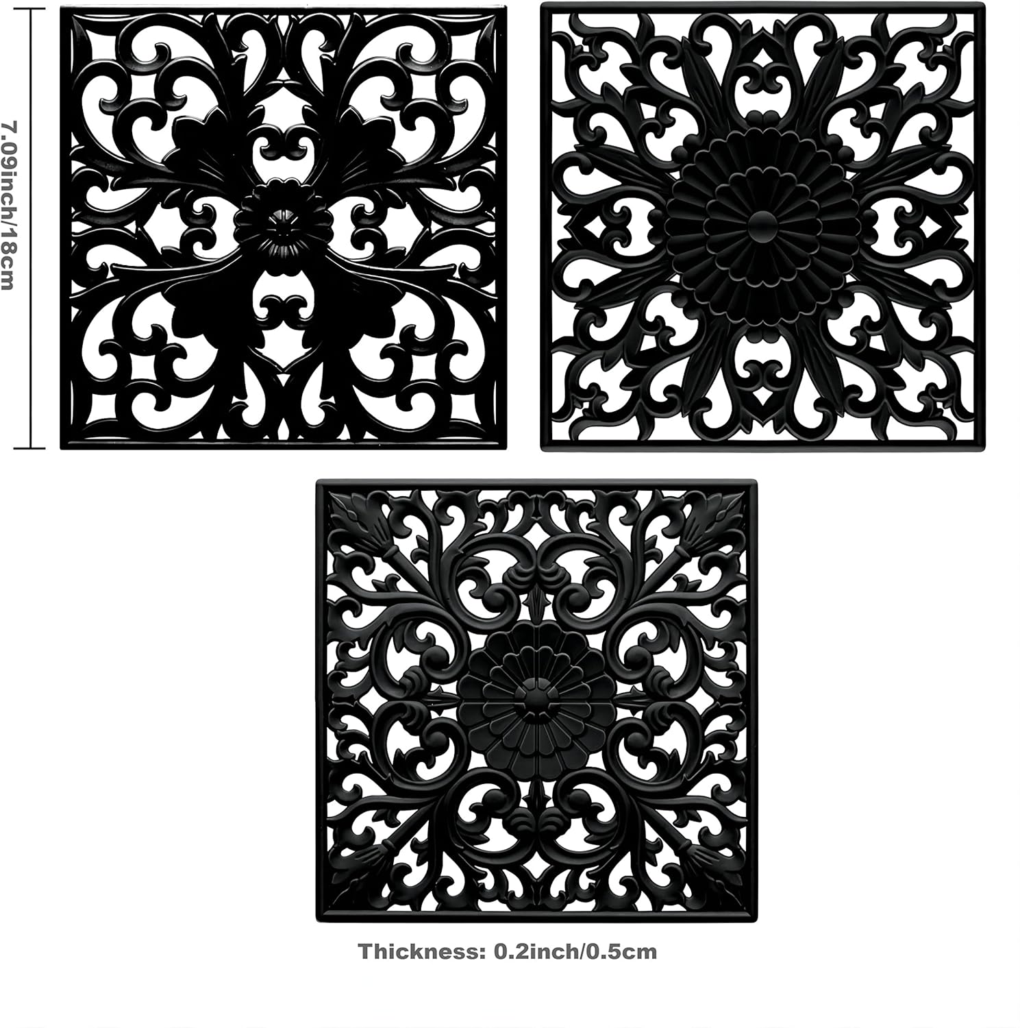 Square Microwave Cover Mat / D: Square-burgundy