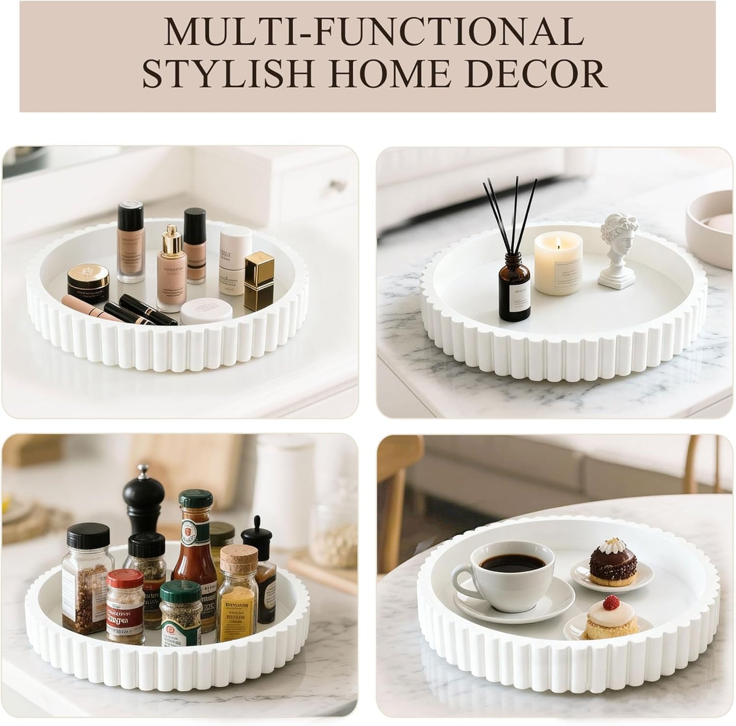 Modern Decorative Trays / White