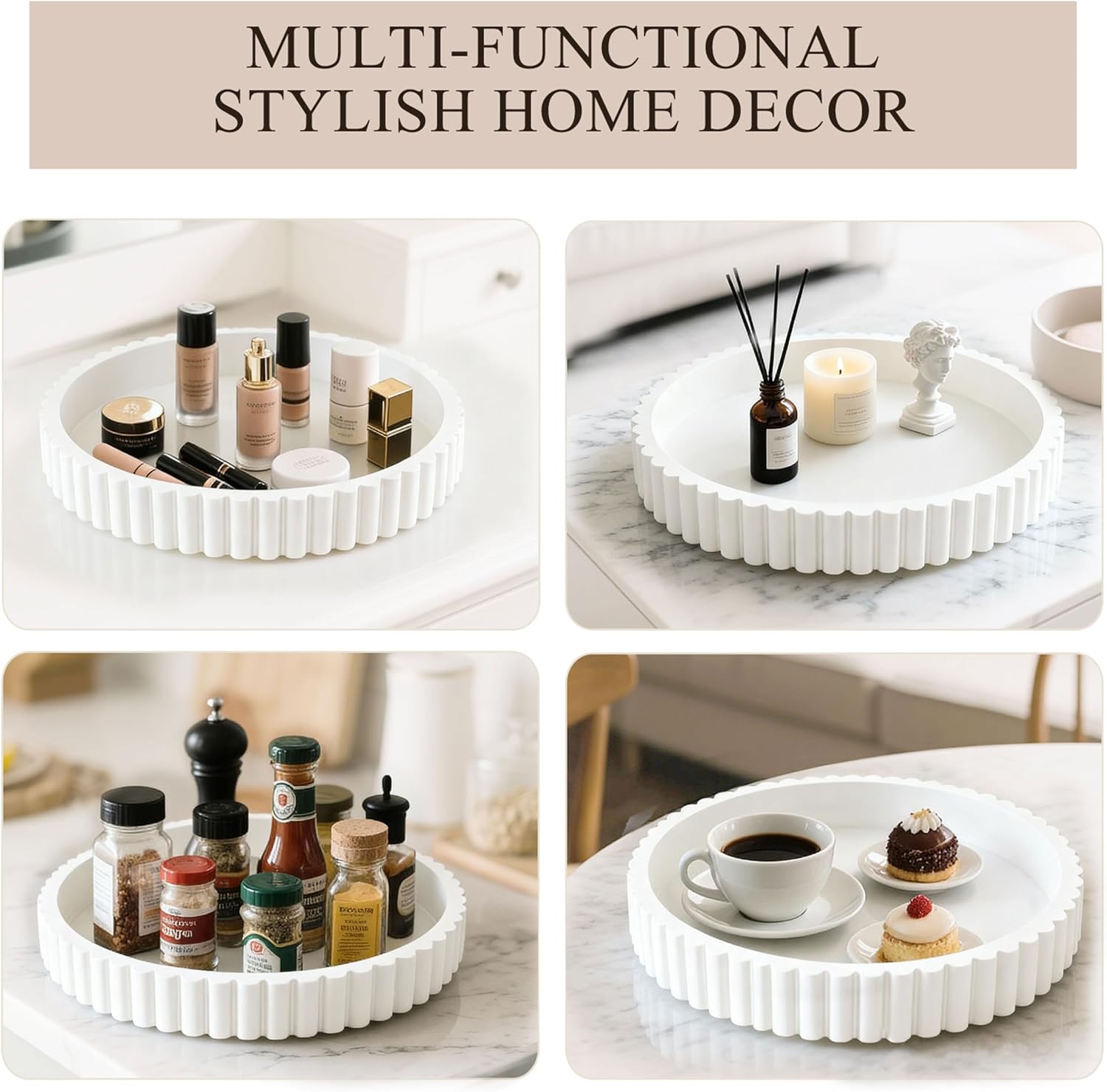 Modern Decorative Trays / White