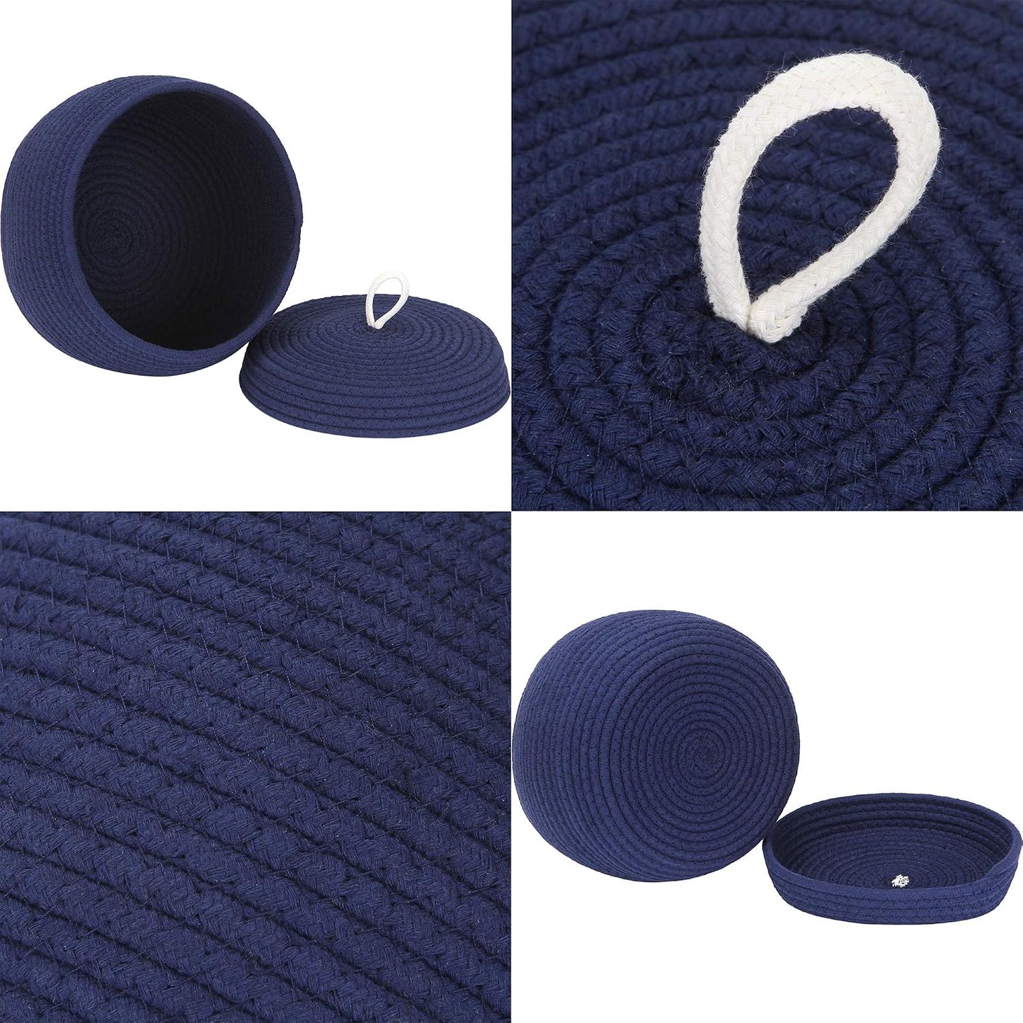 Decorative Woven Storage Bin / Small / Dark Blue
