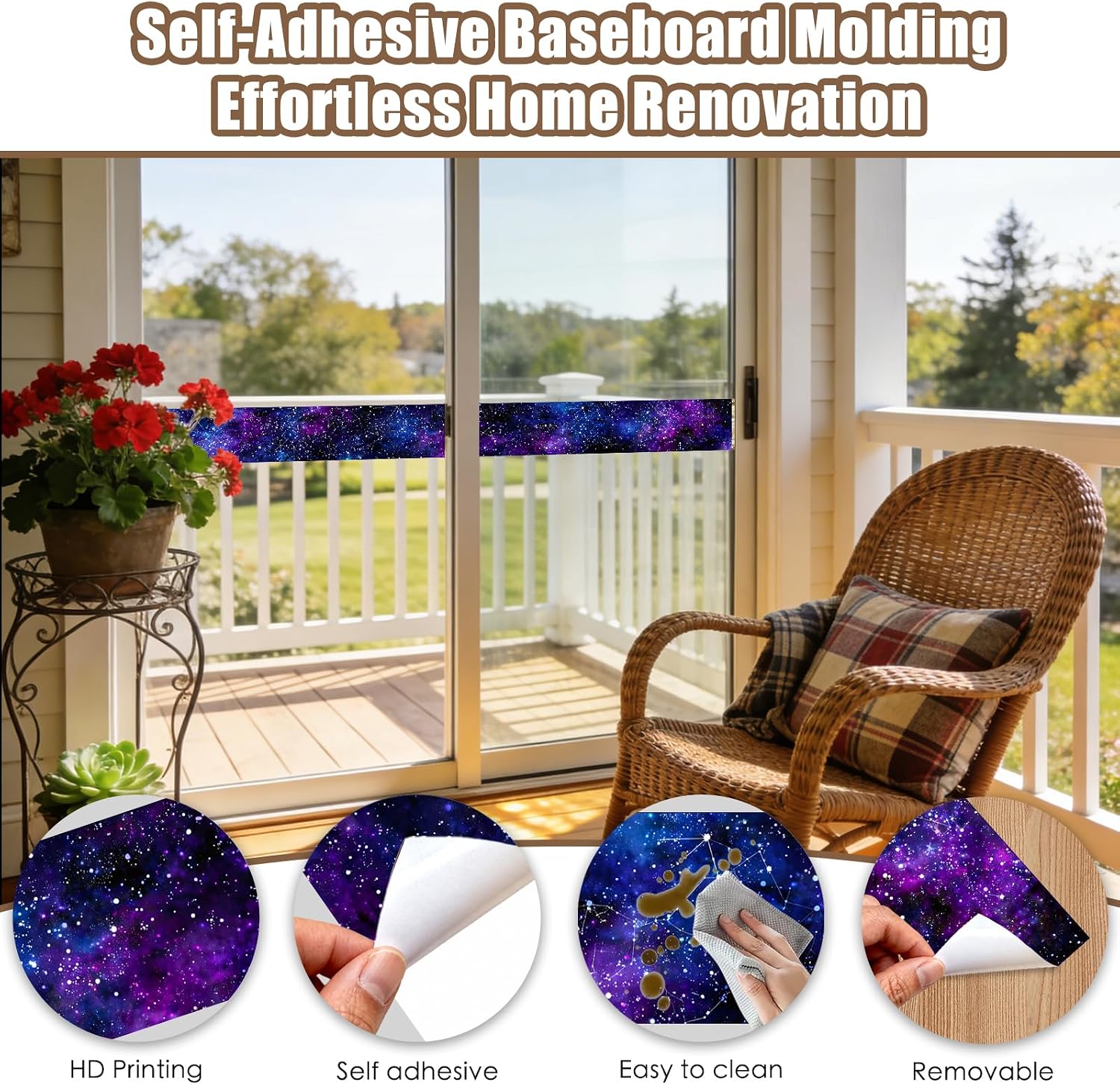 Wallpaper Border Peel and Stick " PVC Self-Adhesive Removable Accent / Hc-hd19539 / 3.94 x 196.85