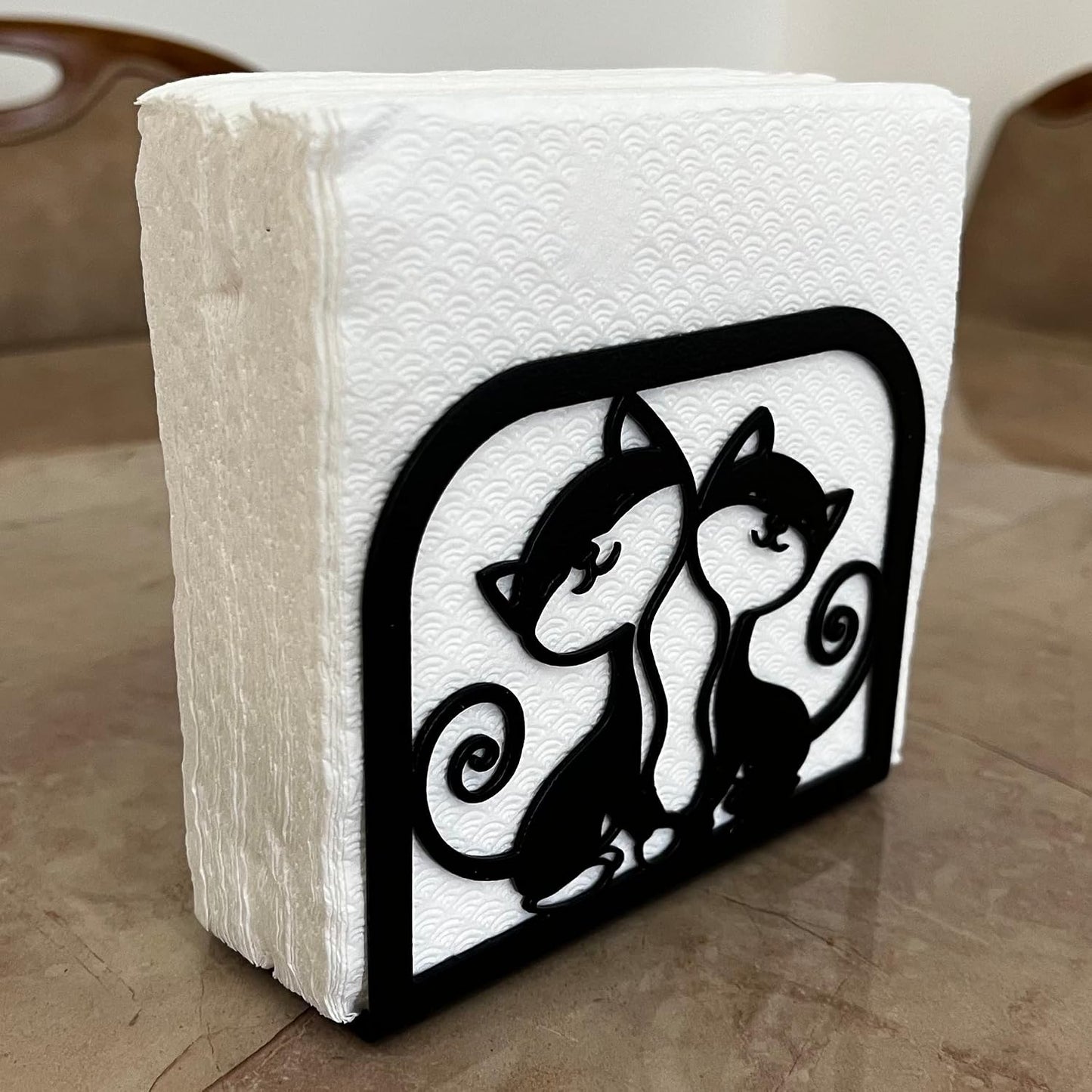 Paper & Tissue Holder for Farmhouse Table / Twin Kitten