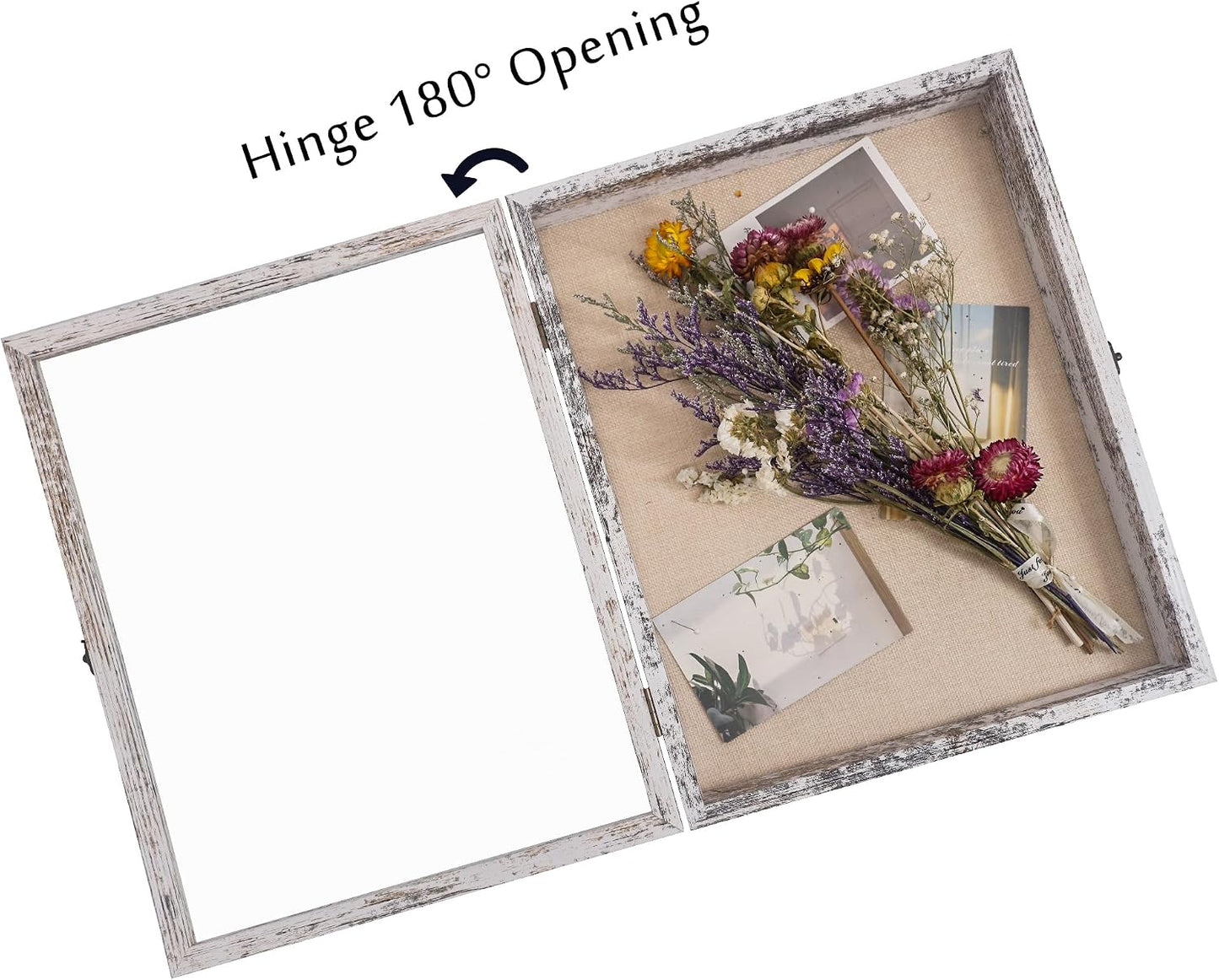 13x16 Wedding Bouquet Shadow Box Display Case,,White | 1.5inch Shadow Box Picture Frame,Wedding Bouquet Memorabilia