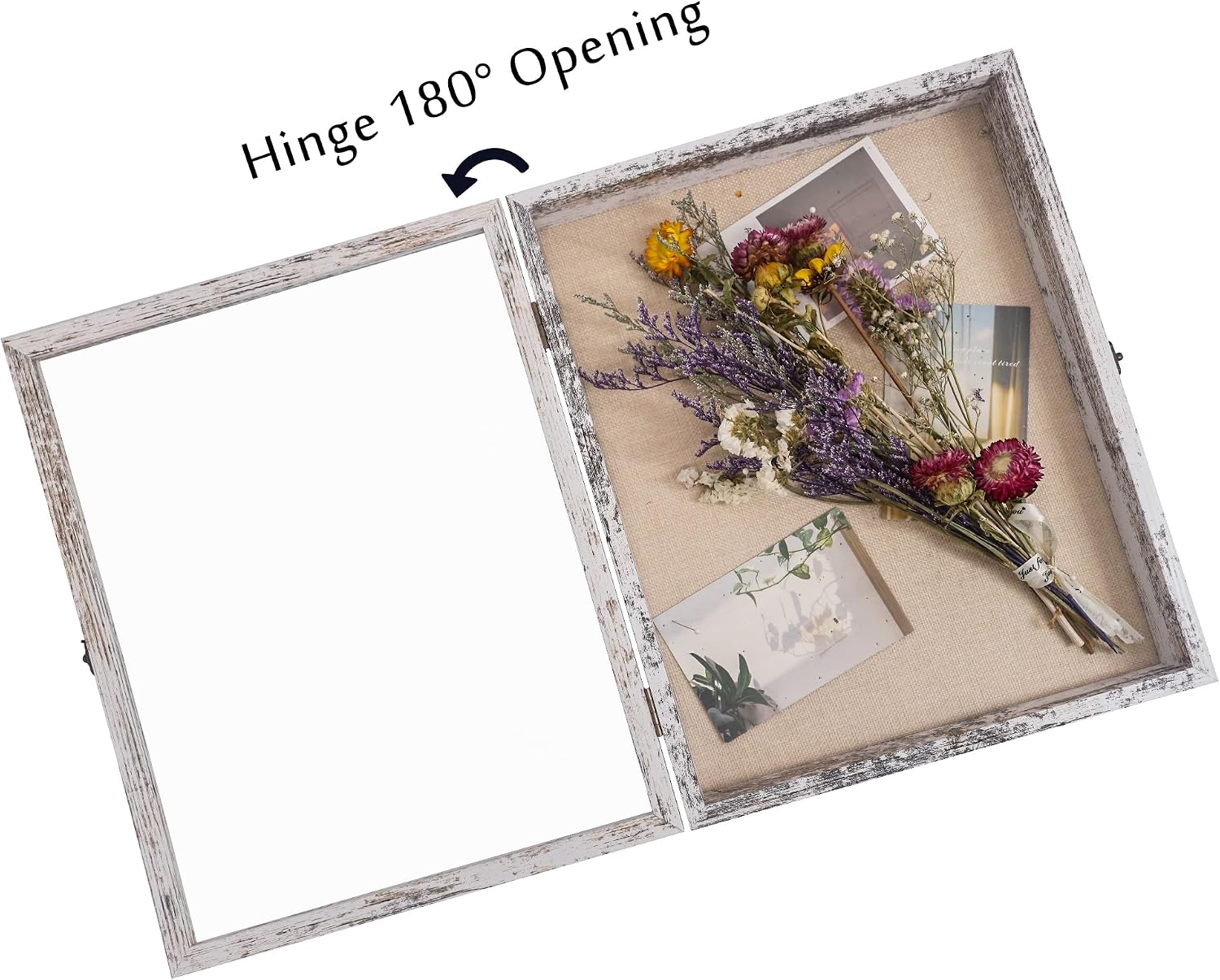 13x16 Wedding Bouquet Shadow Box Display Case,,White | 1.5inch Shadow Box Picture Frame,Wedding Bouquet Memorabilia