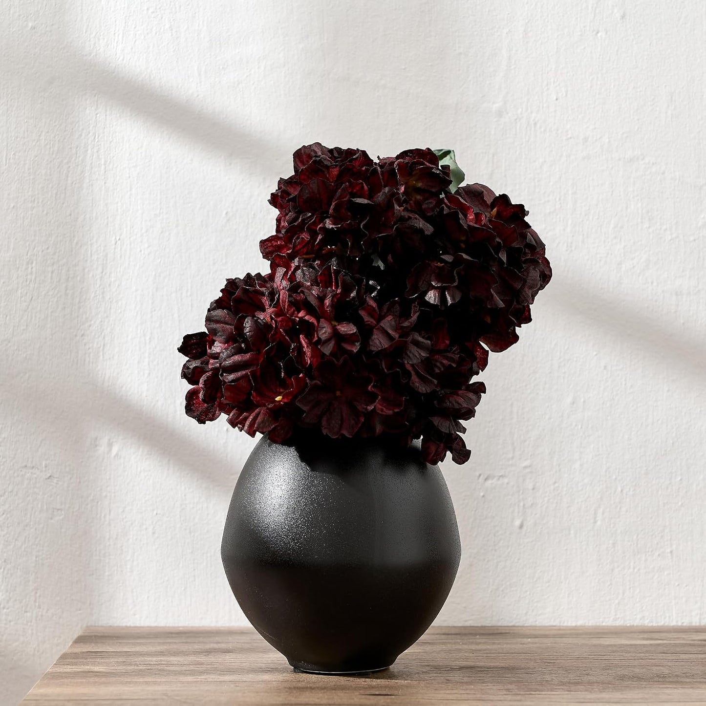 Ceramic Flower Vase / Metallic Black- 5.75 / 5.8 Inch