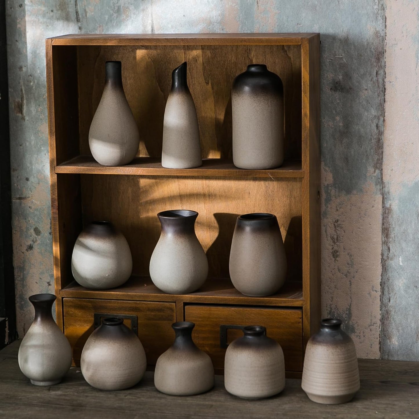 Rustic Bud Vase / Rust / Set of 11