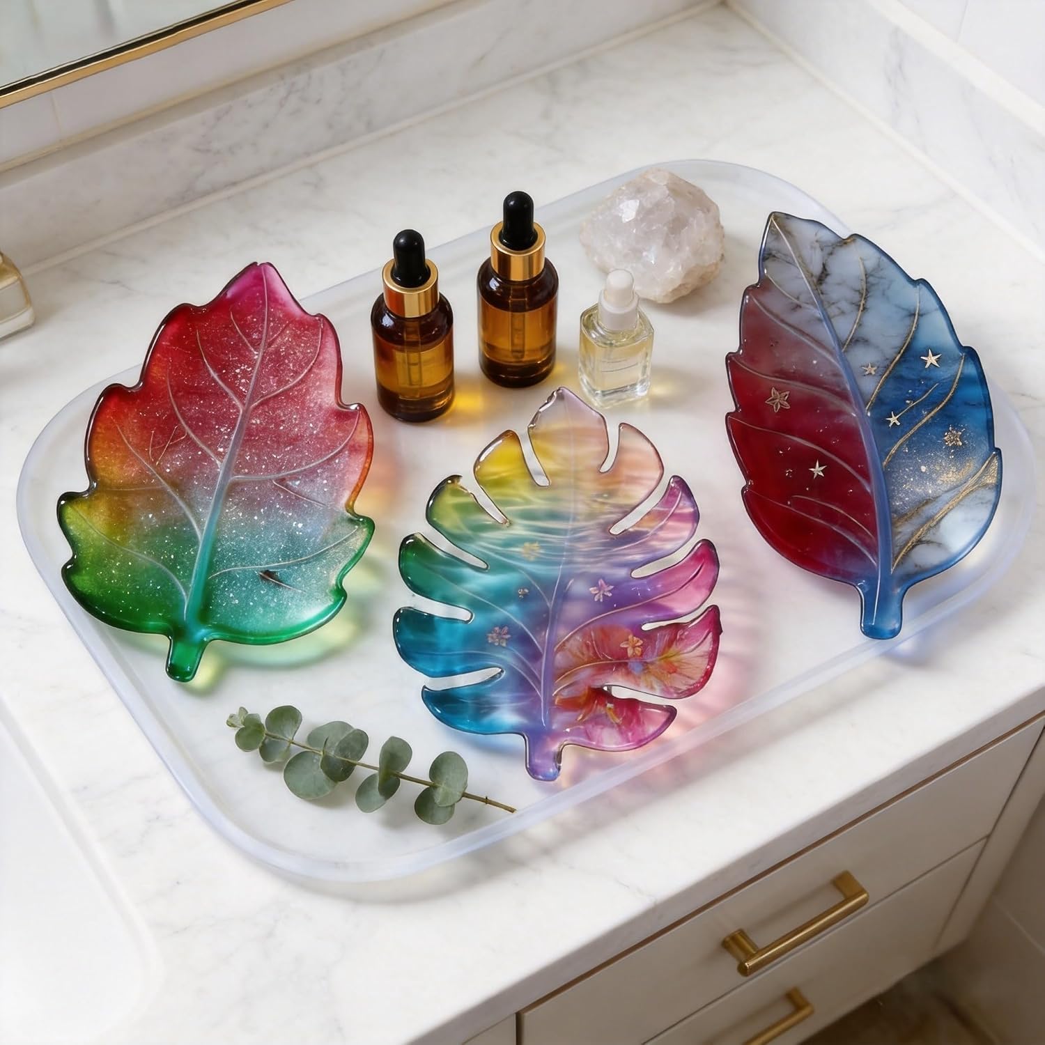 Leaf Silicone Tray Molds / Leaf Set A / Set of 3