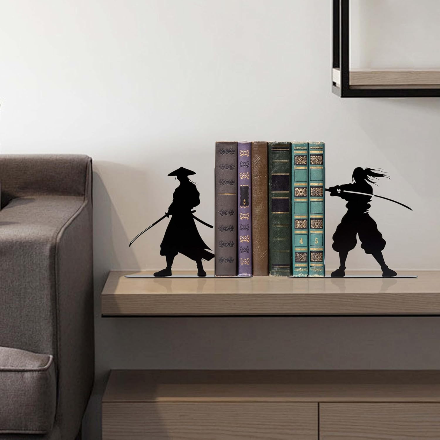 Anime Inspired Metal Bookends Set