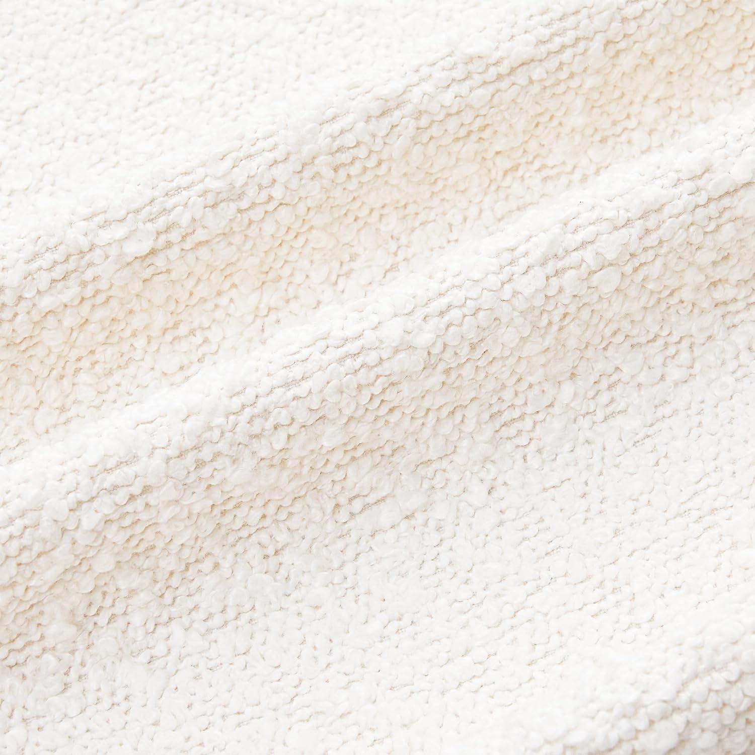 Textured Boho Pillow Covers / Cream / 18 x 18 / Set of 2