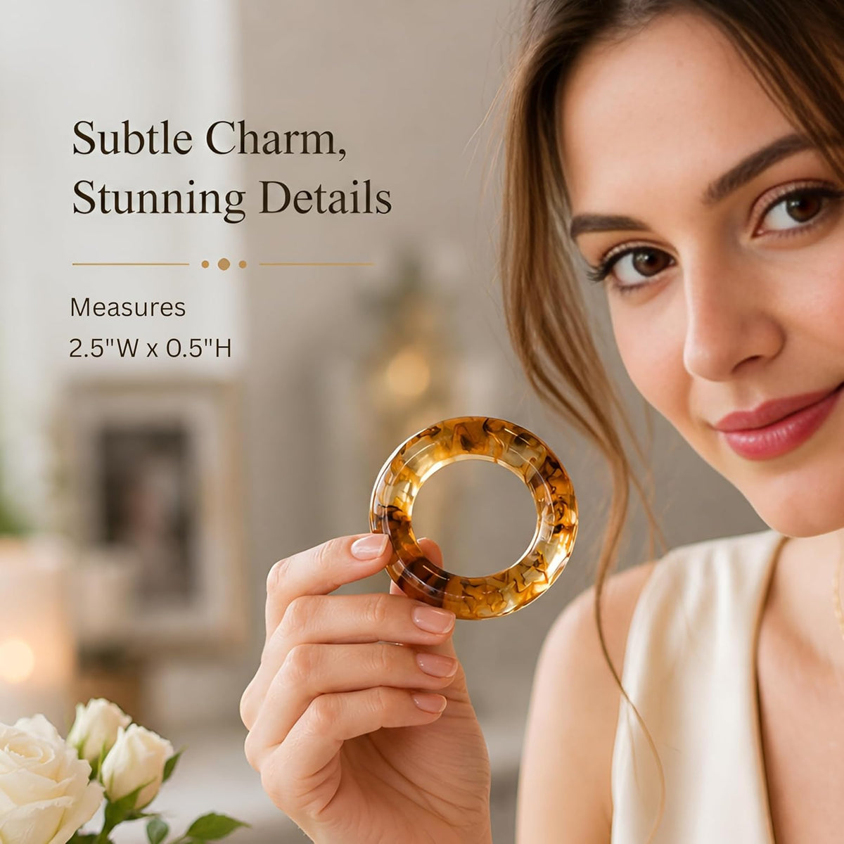 Unique Artisan Resin Napkin Rings Set of 36, Luxurious Modern Table Decor, High-End Designer Napkin Holders for